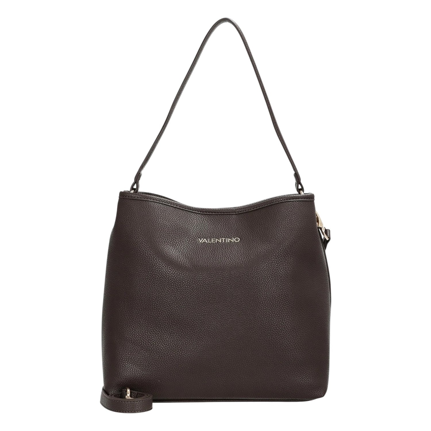 Mario Valentino Borsa a Spalla Brixton Donna in Ecopelle Martellata Moro con Pochette