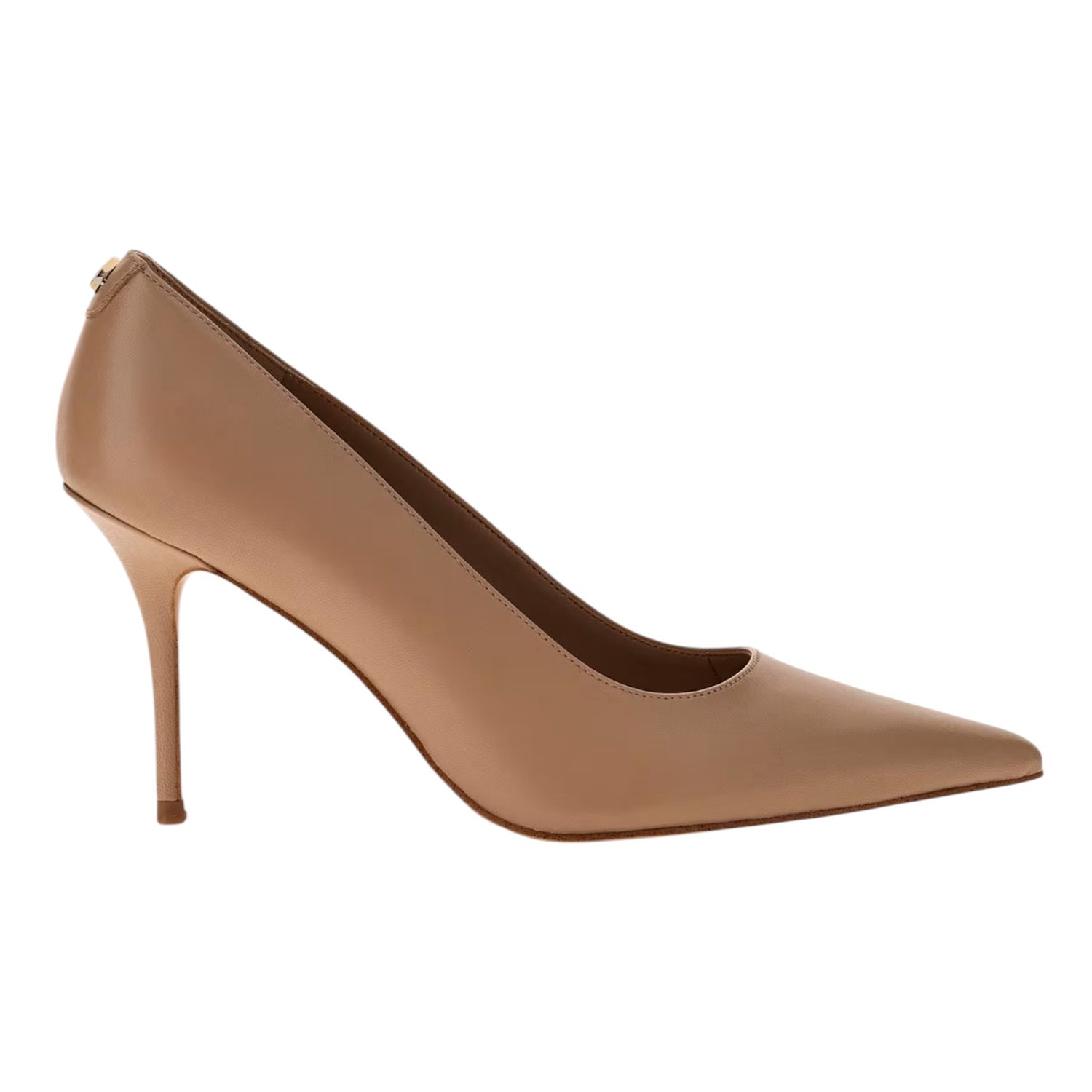 Guess Dècollettè Donna in Vera Pelle Nudo Idreena con Tacco a Stiletto Alto 90mm