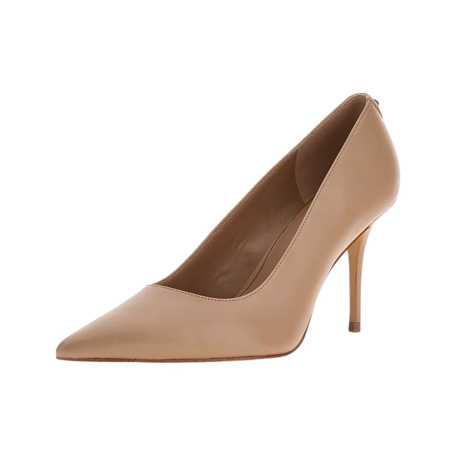 Guess Dècollettè Donna in Vera Pelle Nudo Idreena con Tacco a Stiletto Alto 90mm