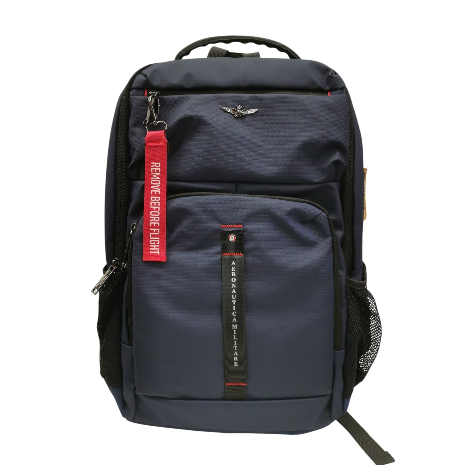 Aeronautica Militare Zaino Uomo in Tessuto Blu Porta Pc Linea Patch