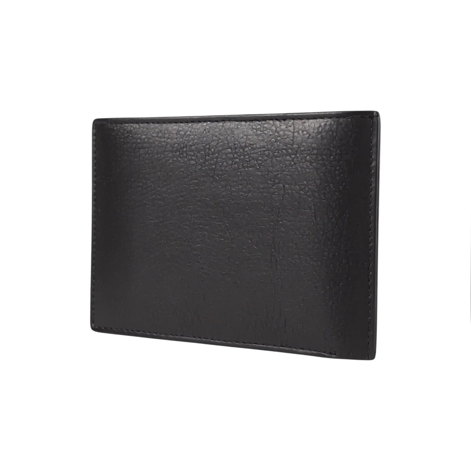 John Richmond Portafoglio Uomo in Pelle Nera con Targhetta Logo Senza Portamonete