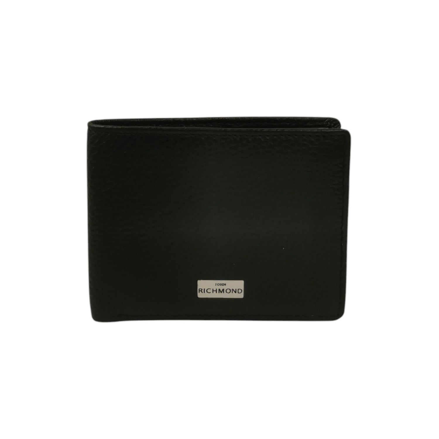 John Richmond Portafoglio Uomo in Pelle Nera con Solo Portacarte