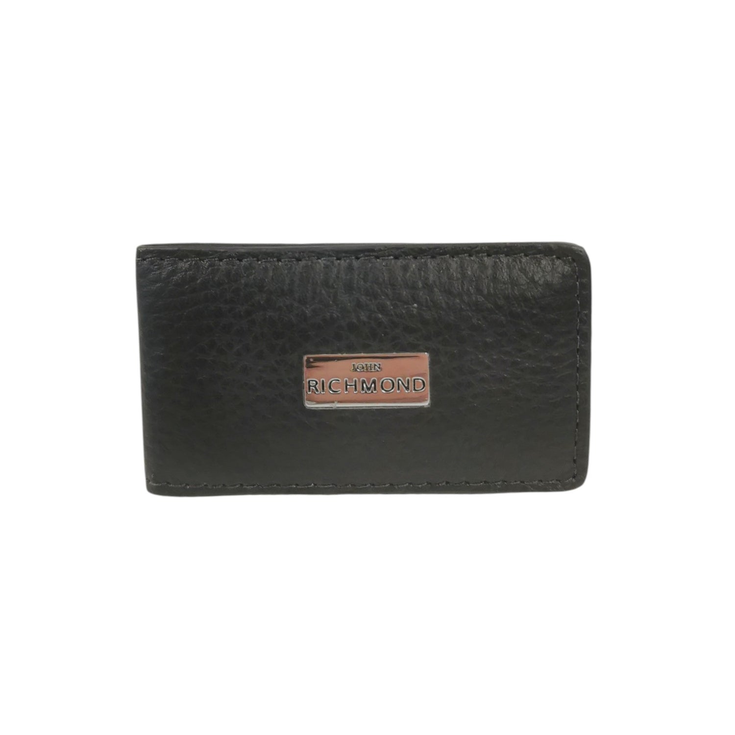 John Richmond Fermasoldi Uomo in Pelle Blu Scuro