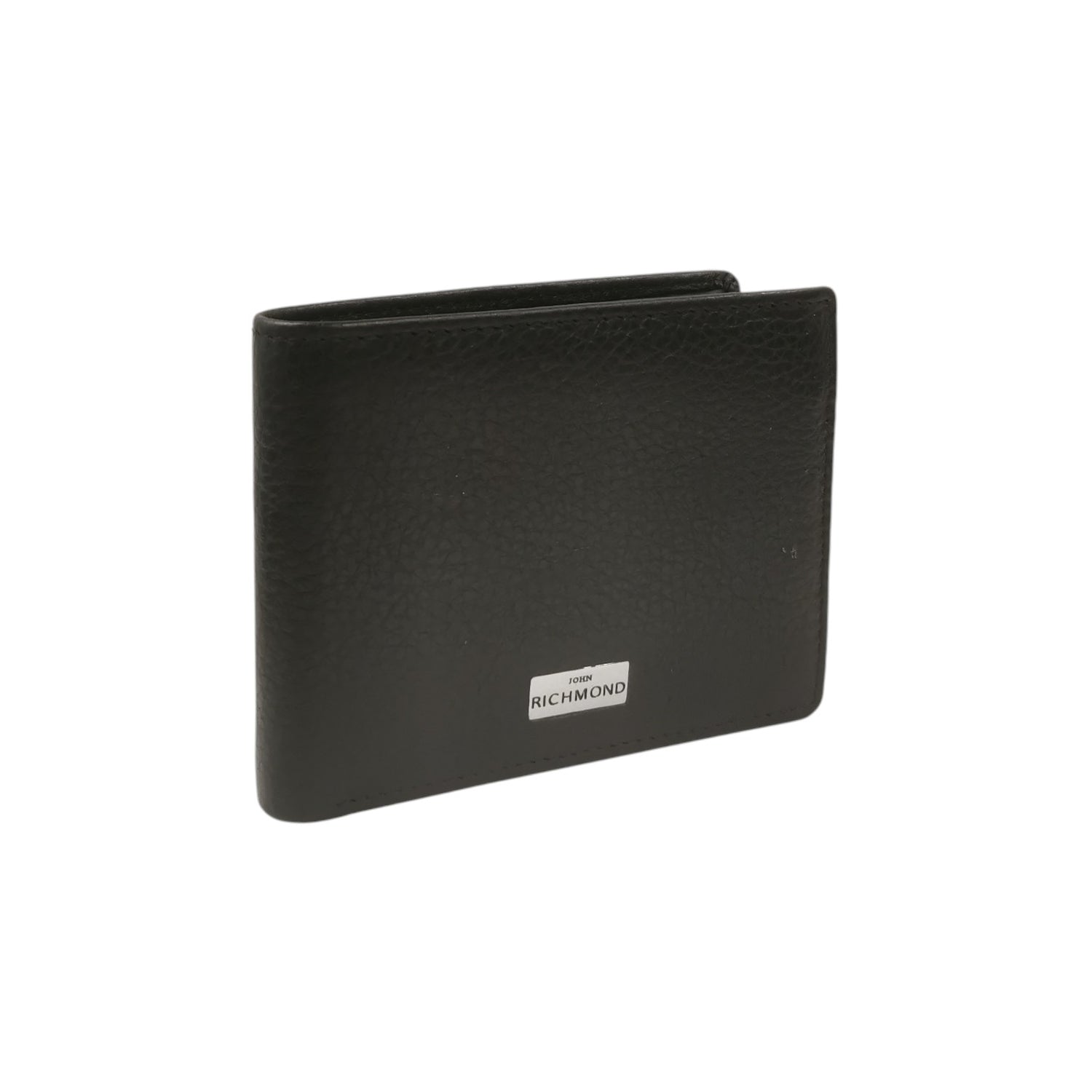 John Richmond Portafoglio Uomo in Pelle Martellata Nera con Portamonete