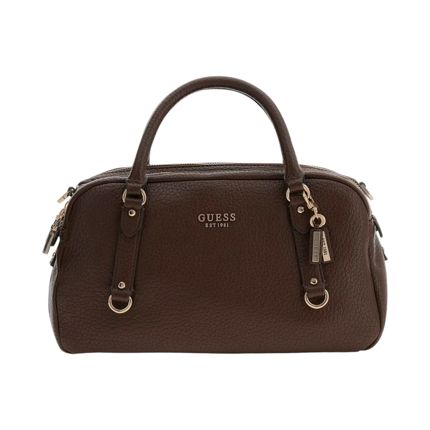 Guess  Borsa a Mano Marsha Mini in Ecopelle Espresso con Tracolla
