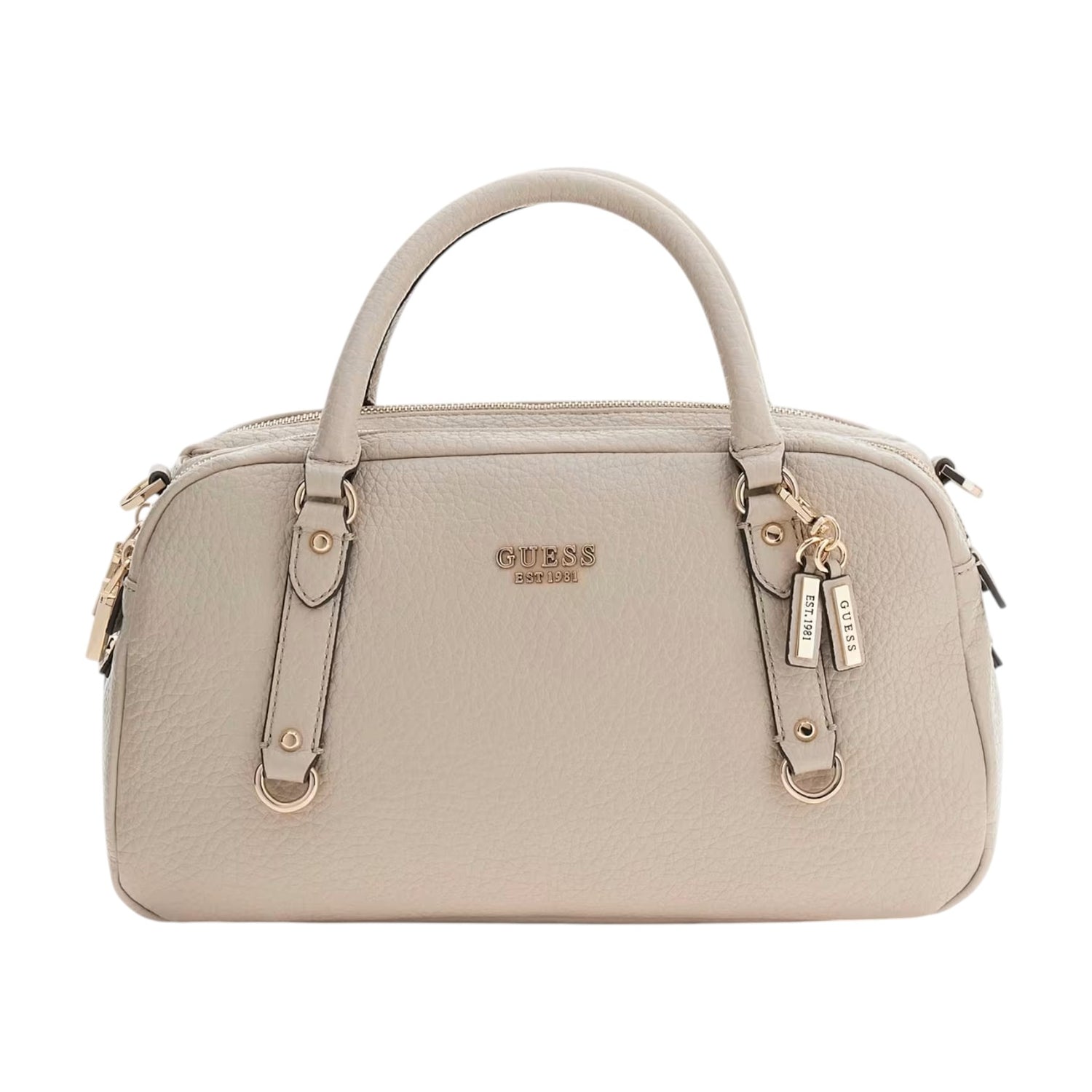 Guess Borsa a Mano Marsha Mini in Ecopelle Tortora Chiaro con Tracolla