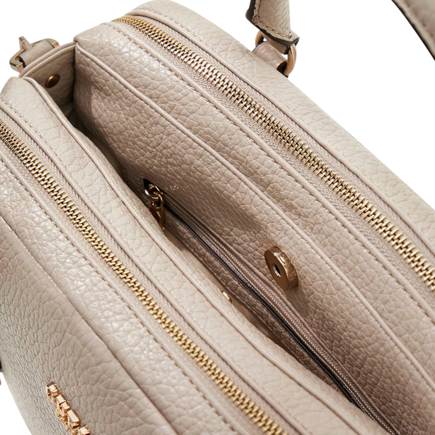 Guess Borsa a Mano Marsha Mini in Ecopelle Tortora Chiaro con Tracolla