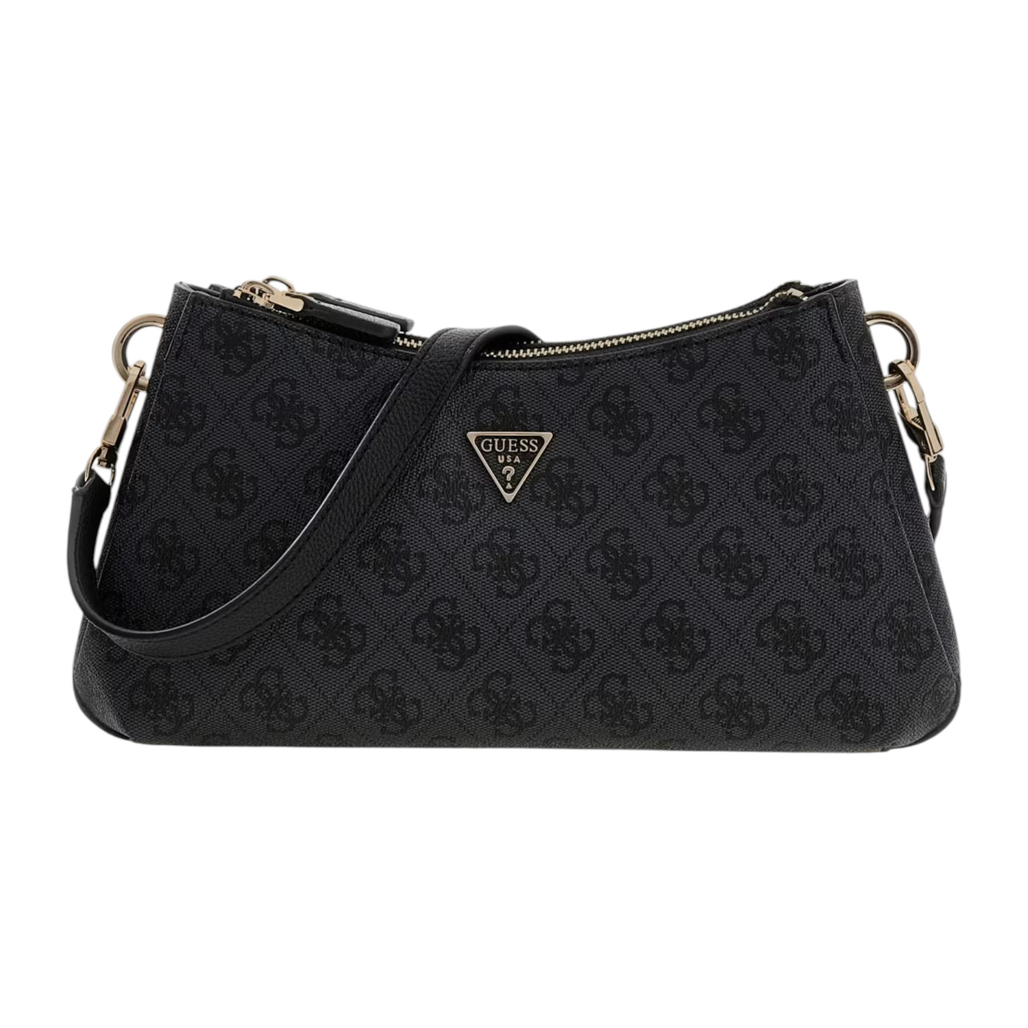 Guess Mini Tracolla Donna Grigio Nero Logo Noelle 4G Logo
