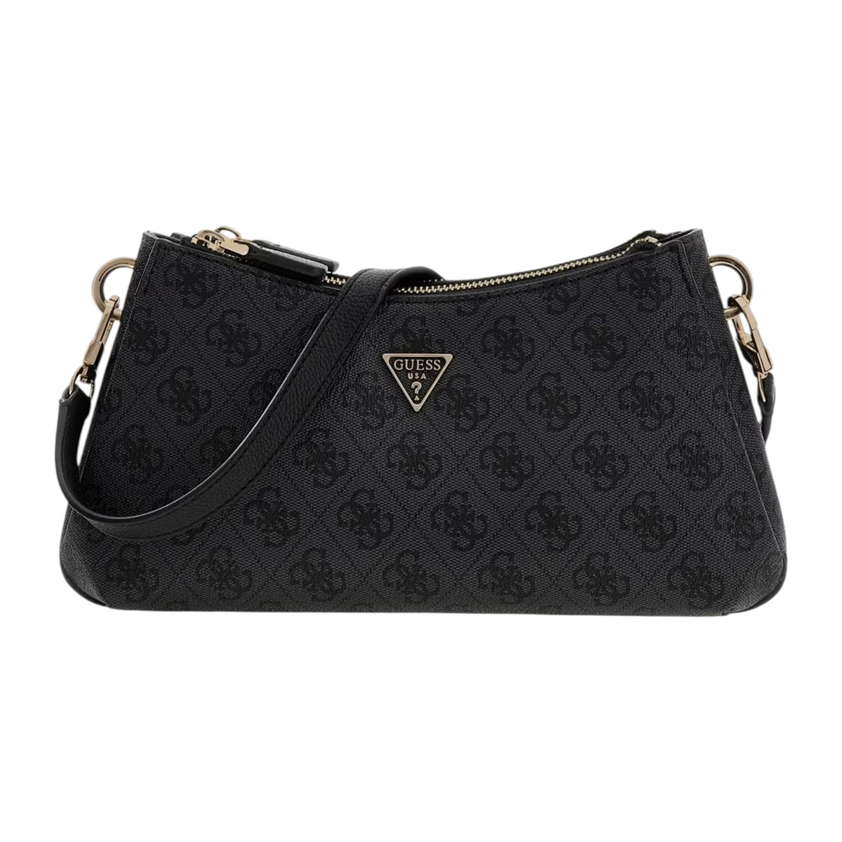 Guess Mini Tracolla Donna Grigio Nero Logo Noelle 4G Logo