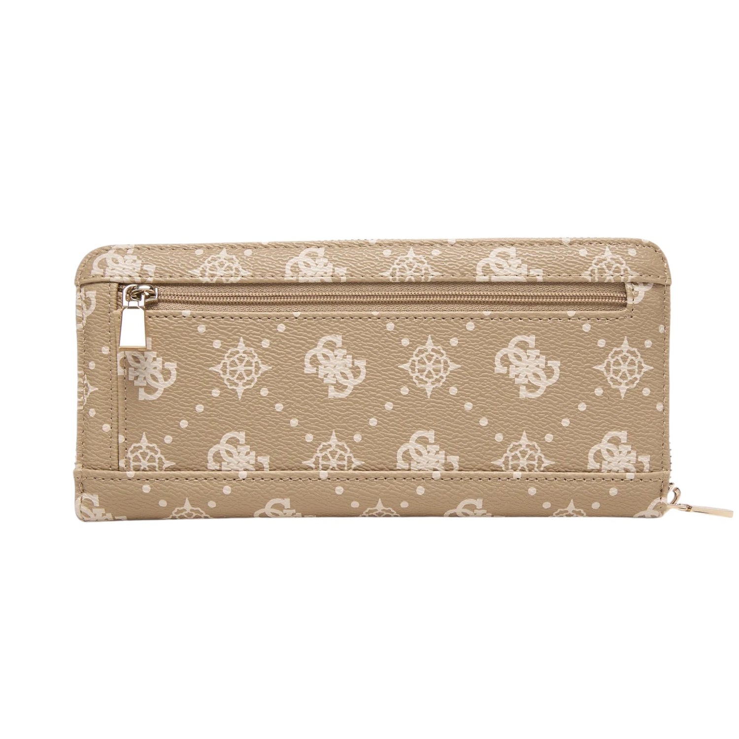 Guess Portafoglio Donna in Ecopelle Biscotto con Polsino e Stampa Logata