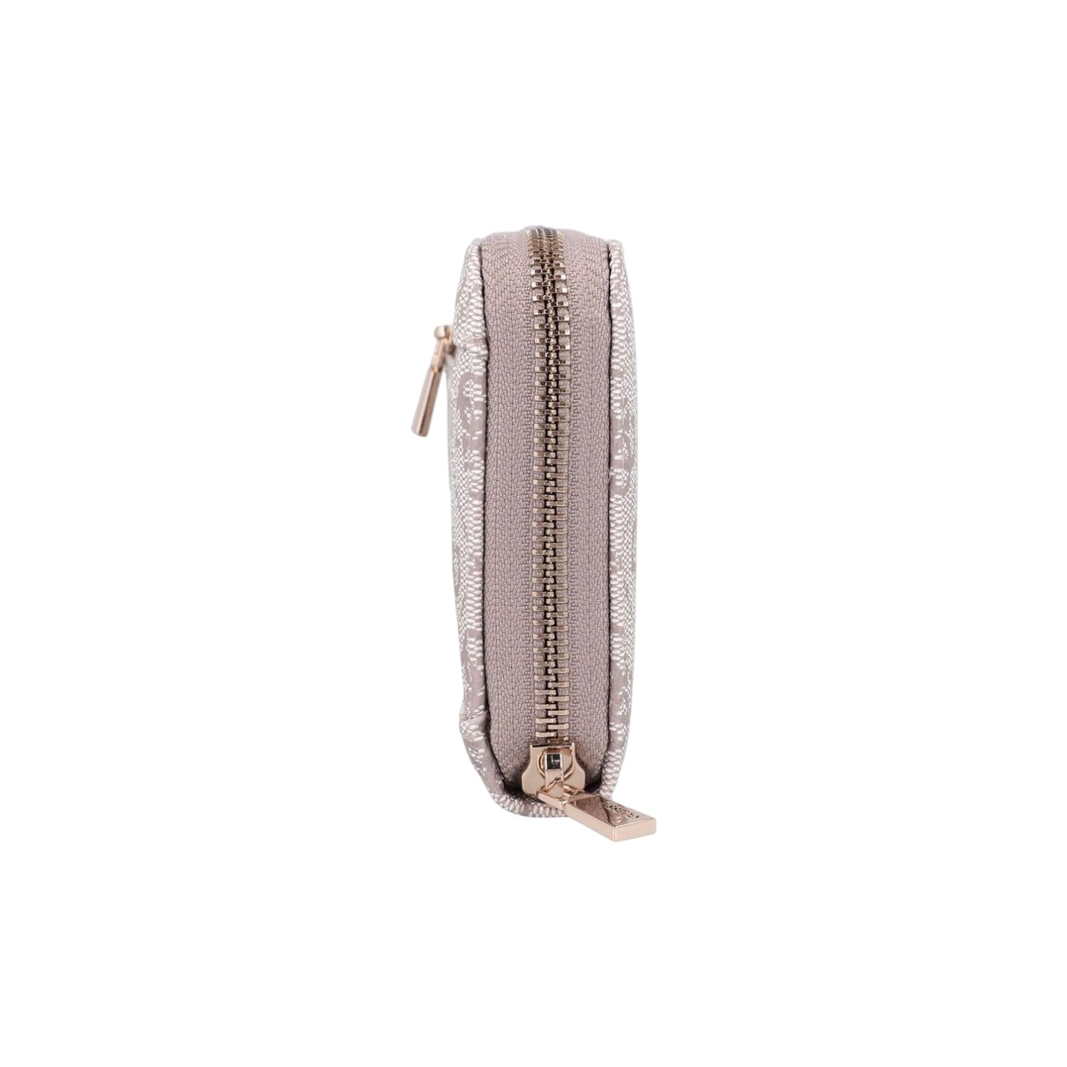 Guess Portafoglio Donna in Ecopelle Tortora Scuro con Polsino e Stampa 4g Logo