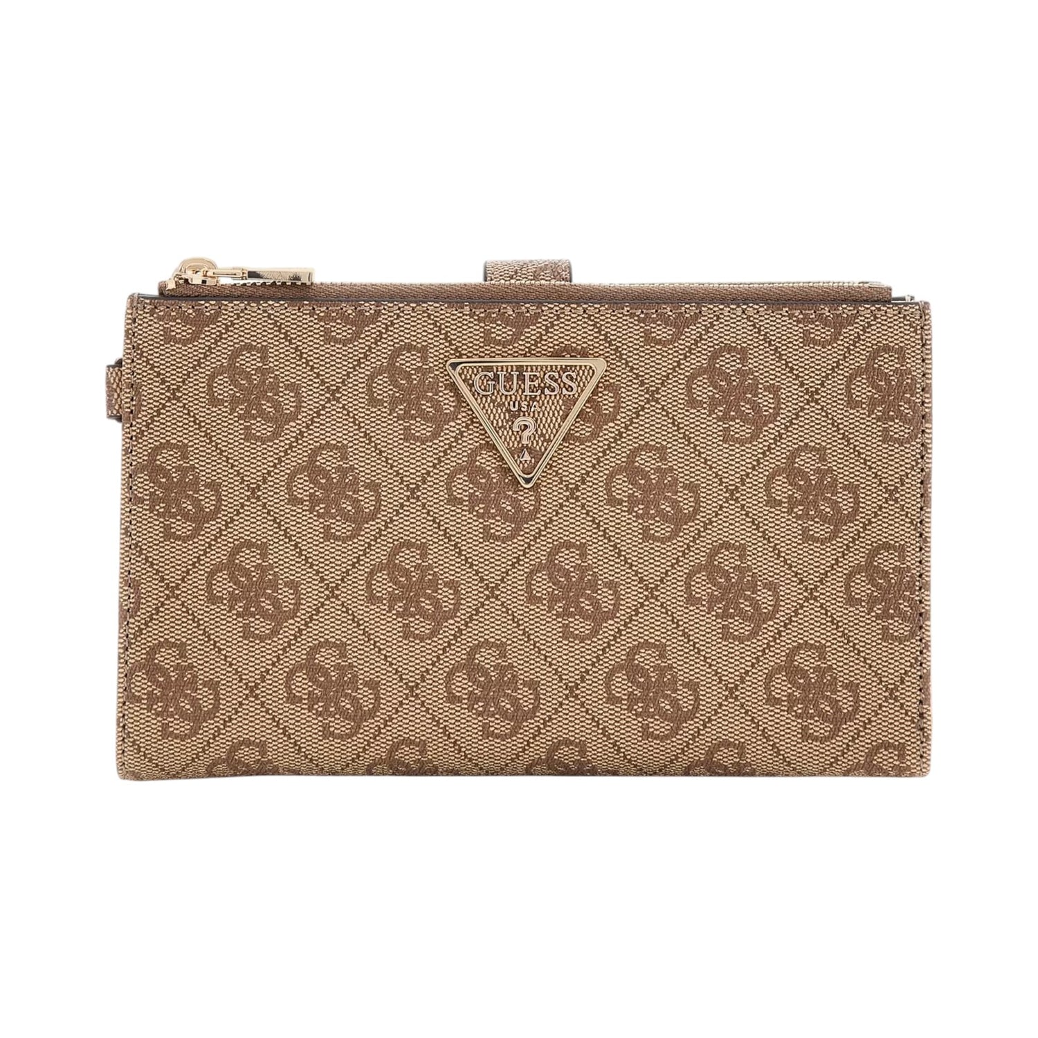 Guess Portafoglio Medio Donna in Ecopelle Latte Laurel 4G Logo