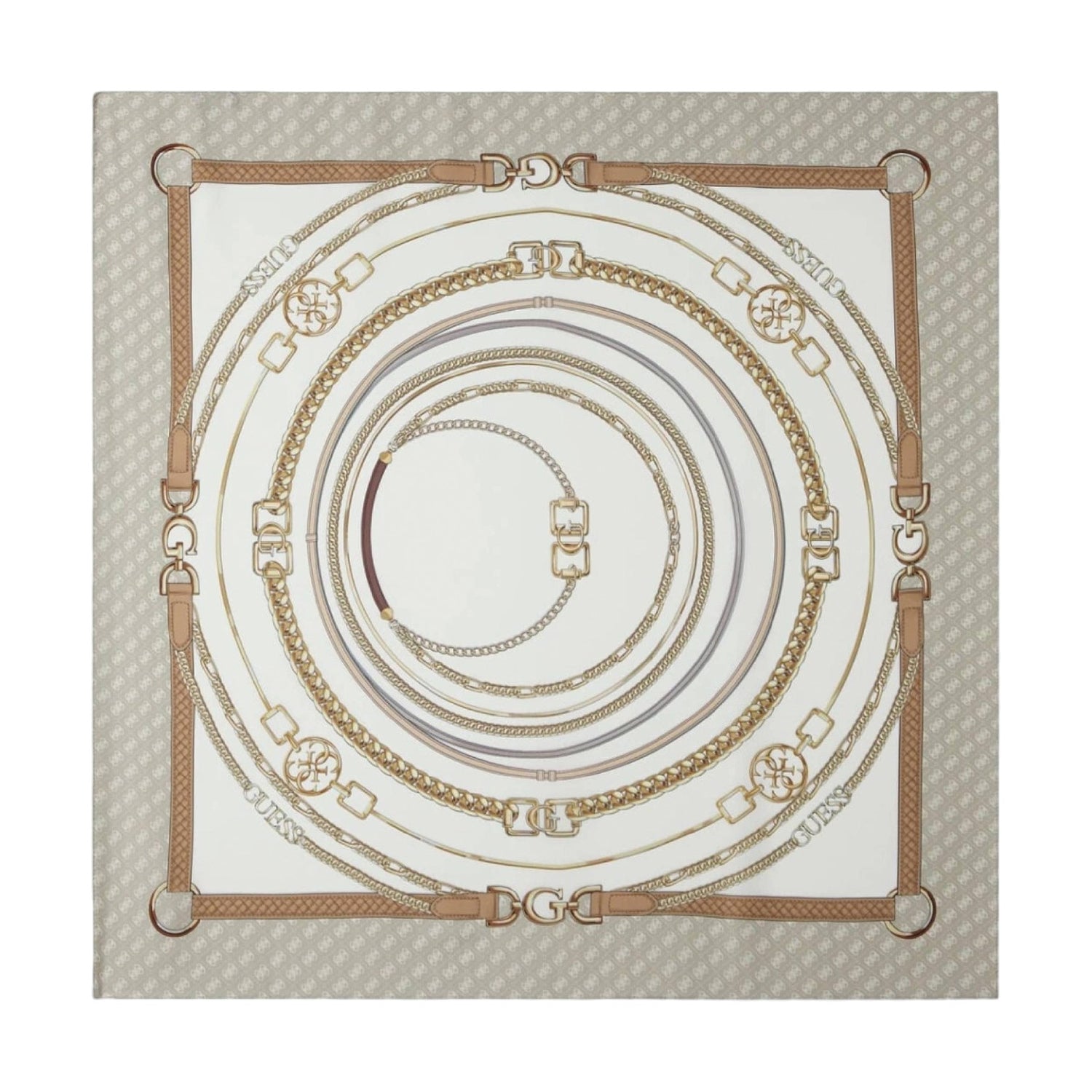 Guess Foulard Donna Tortora Chiaro 4G Logo