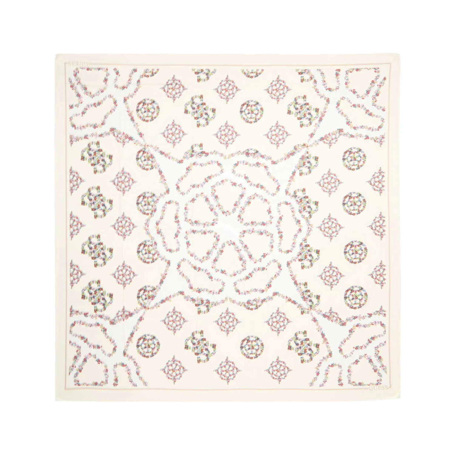 Guess Foulard Donna Avorio Kefiah Max Fantasia Logo