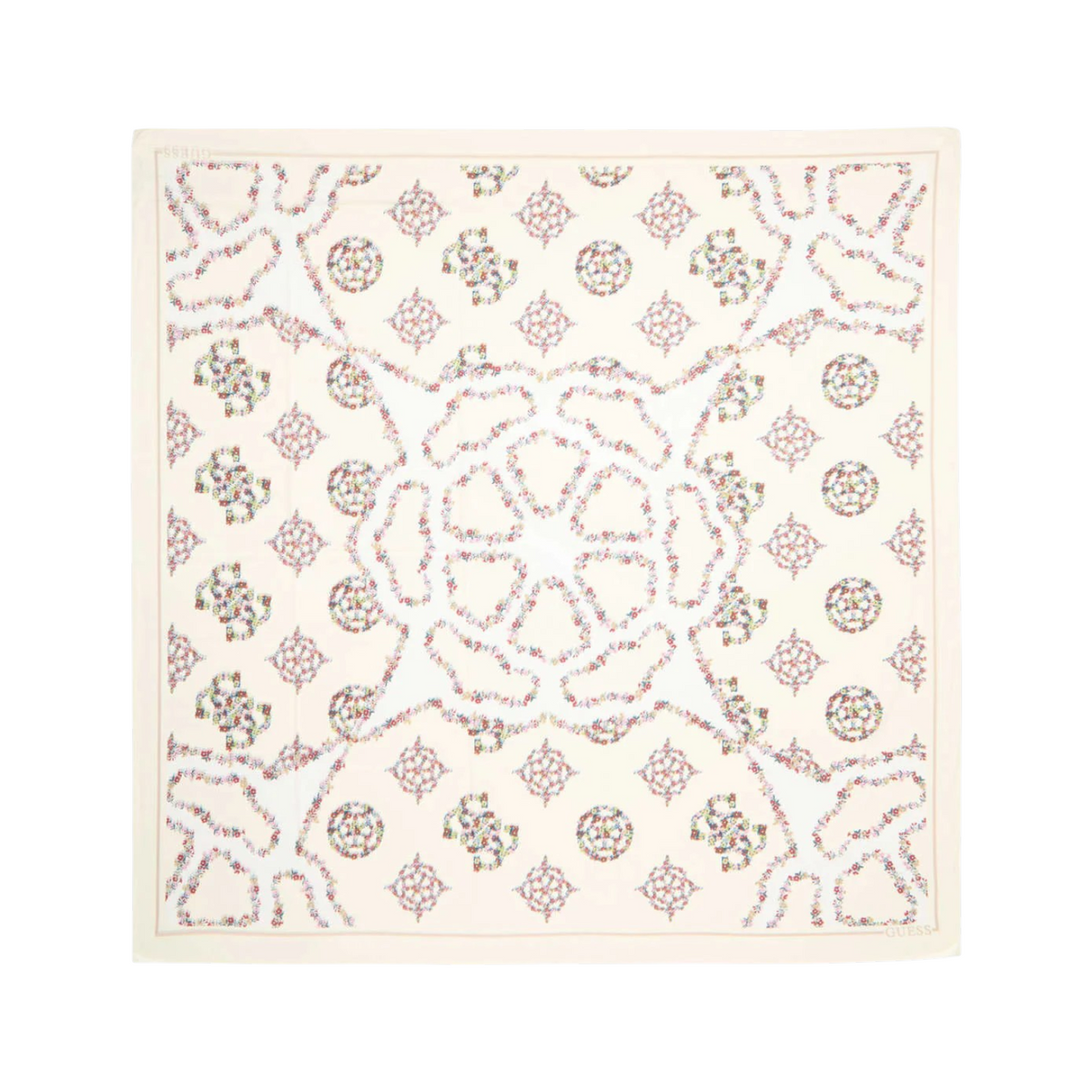 Guess Foulard Donna Avorio Kefiah Max Fantasia Logo