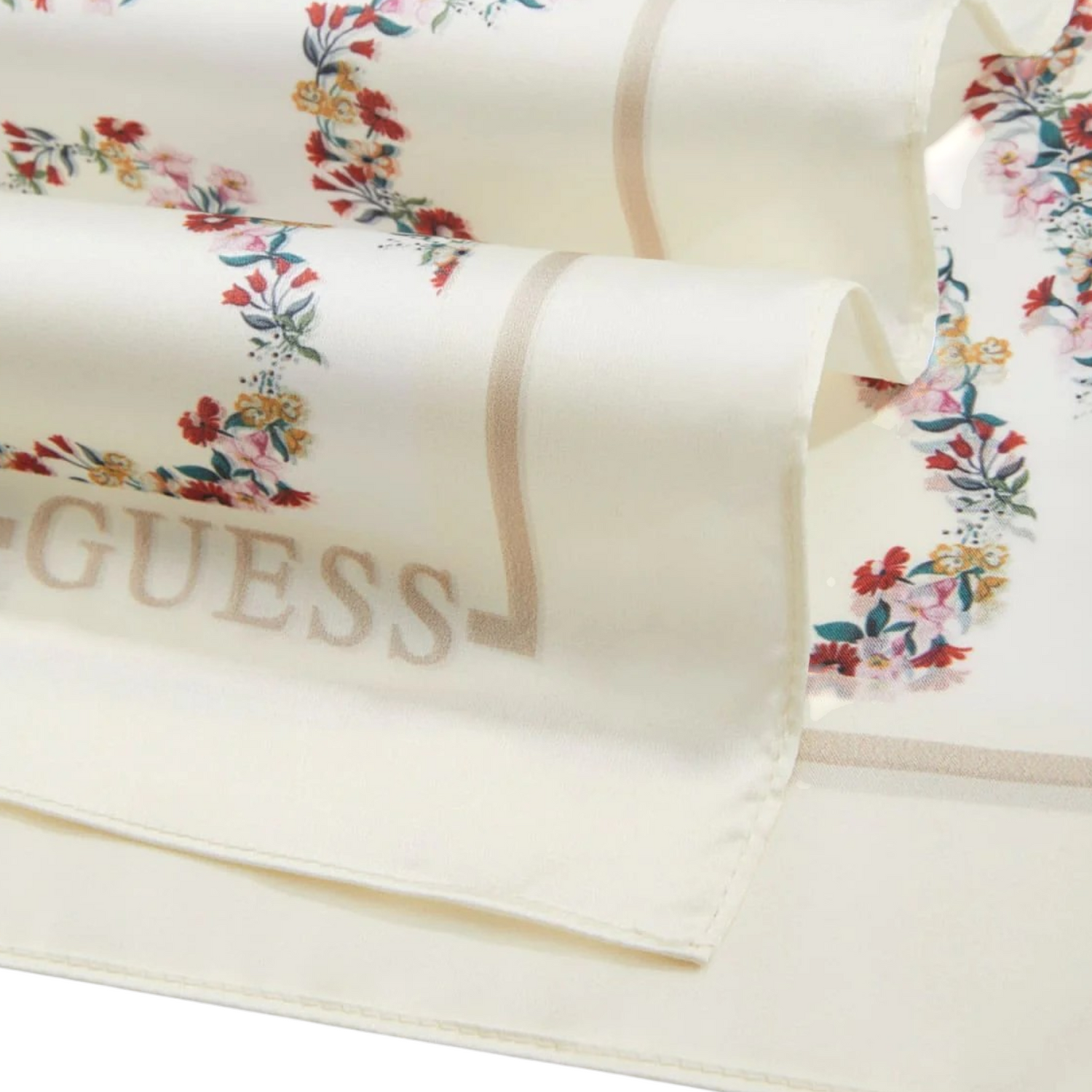 Guess Foulard Donna Avorio Kefiah Max Fantasia Logo