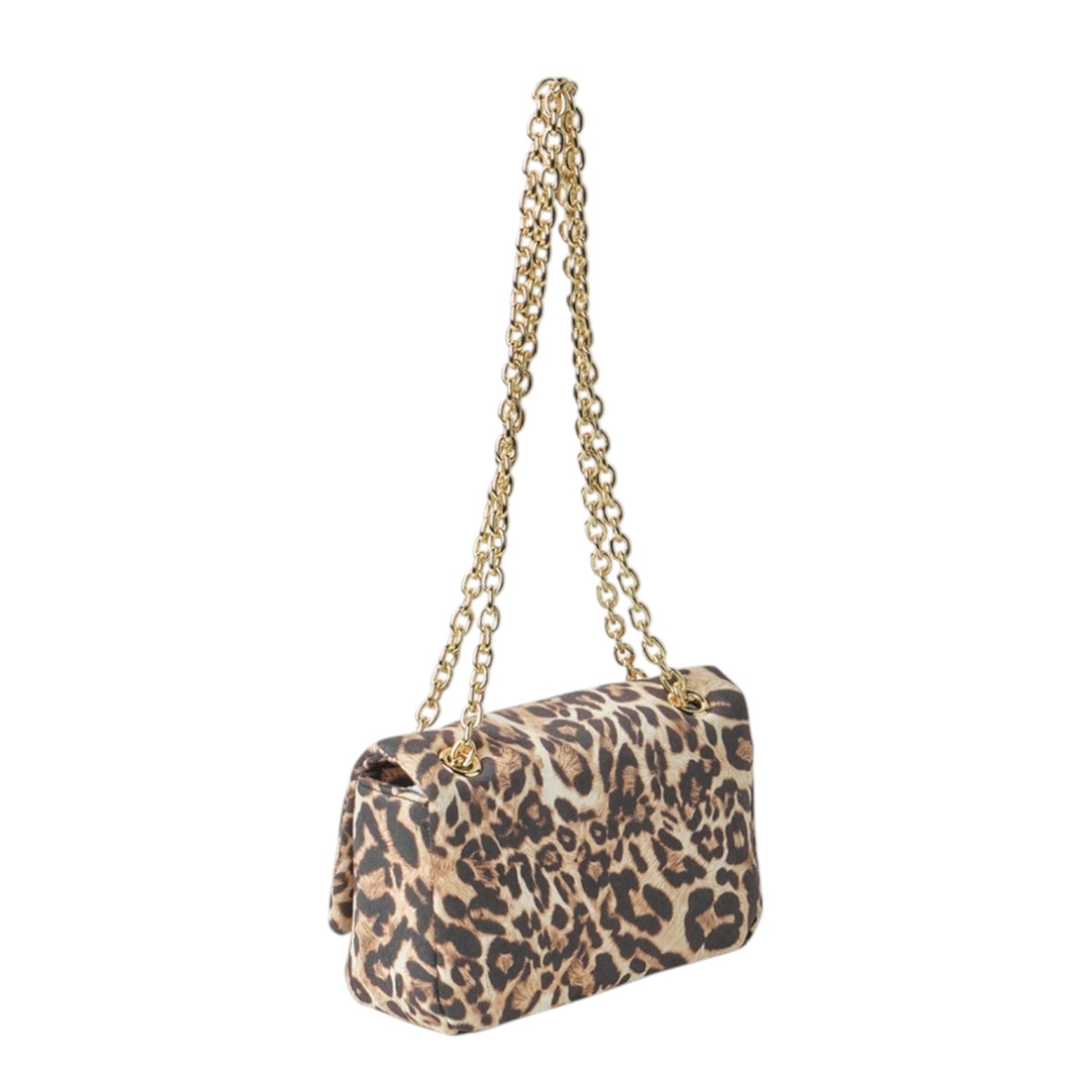 Gaelle Borsa a Tracolla Piccola Donna in Ecopelle Maculata con Catena Oro