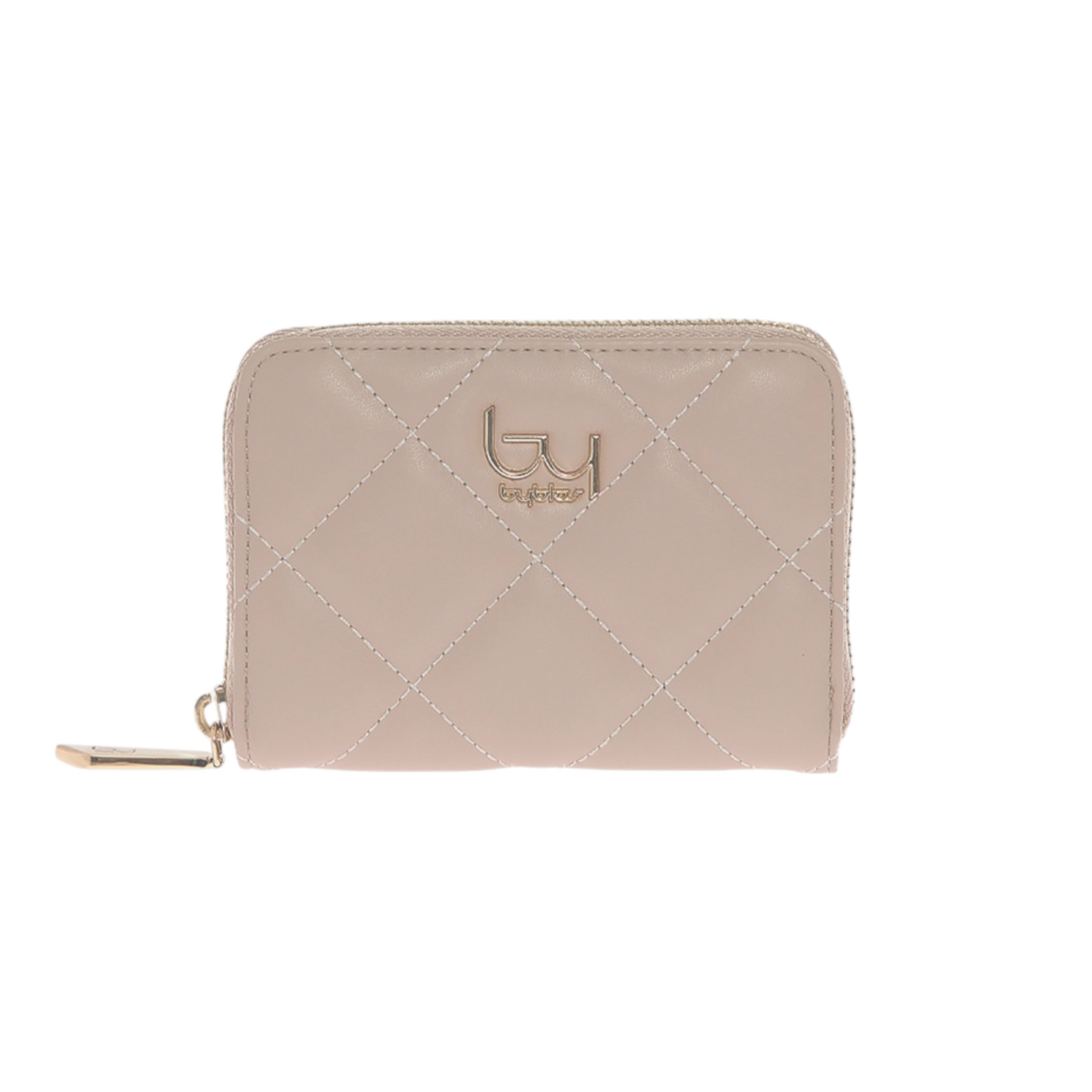By Byblos Portafoglio Piccolo Donna in Ecopelle Trapuntata Beige con Zip