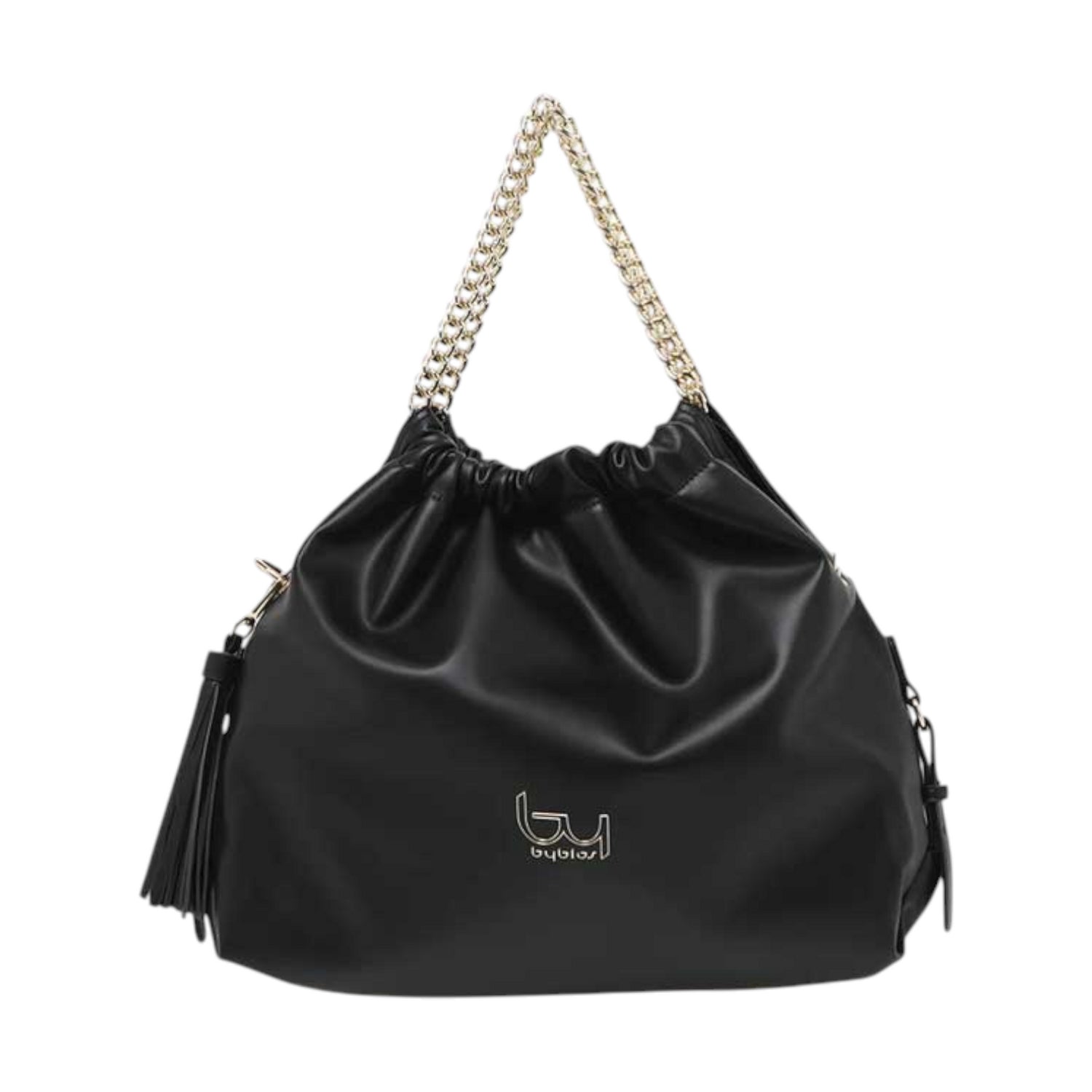 By Byblos Sacca a Mano Donna Smeraldo in Ecopelle Nera con Tracolla