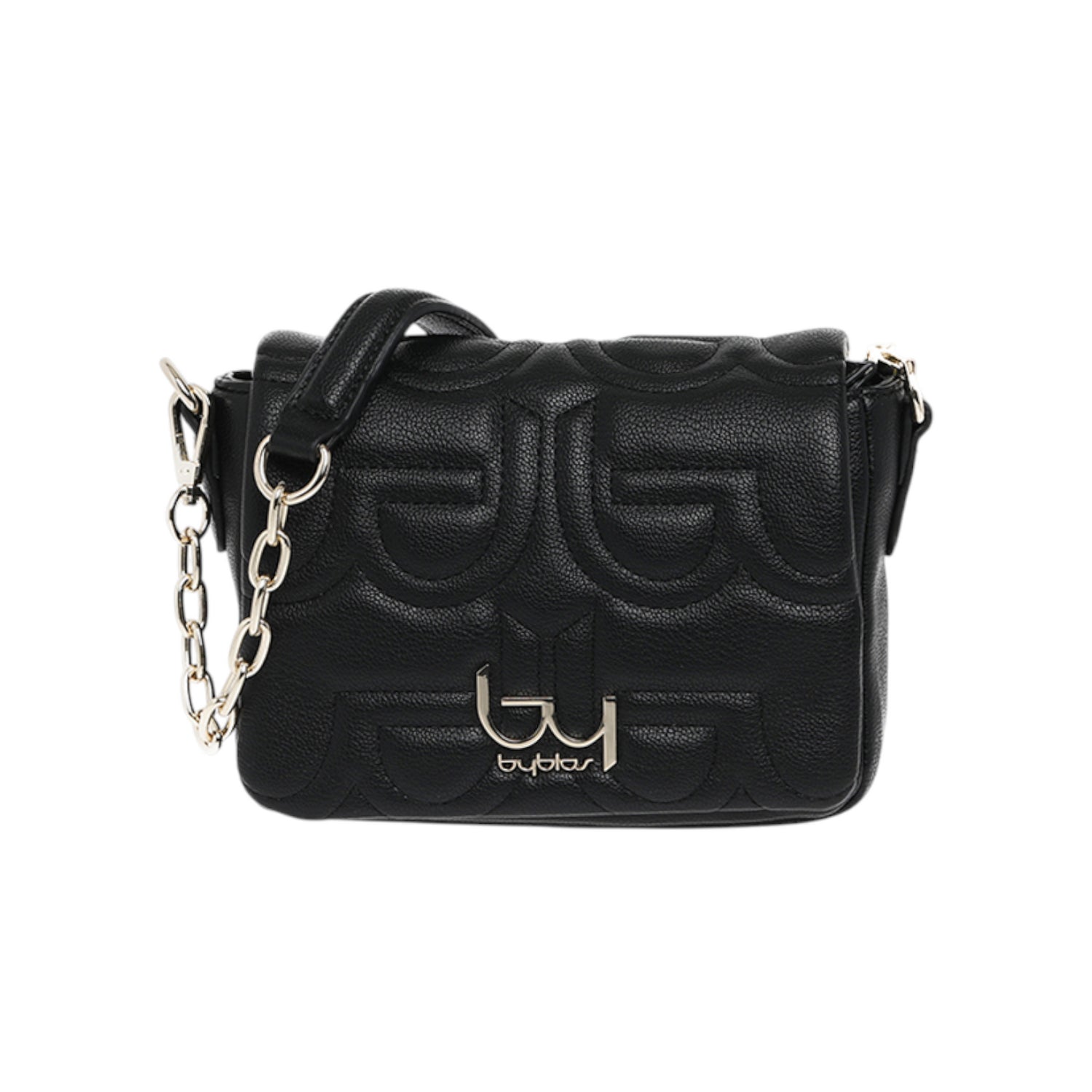 By Byblos Borsa a Tracolla Donna in Ecopelle Nera con Logo
