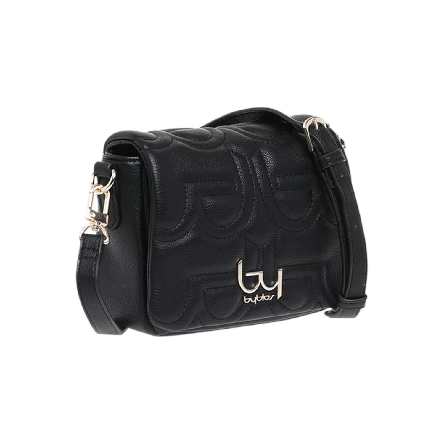 By Byblos Borsa a Tracolla Donna in Ecopelle Nera con Logo