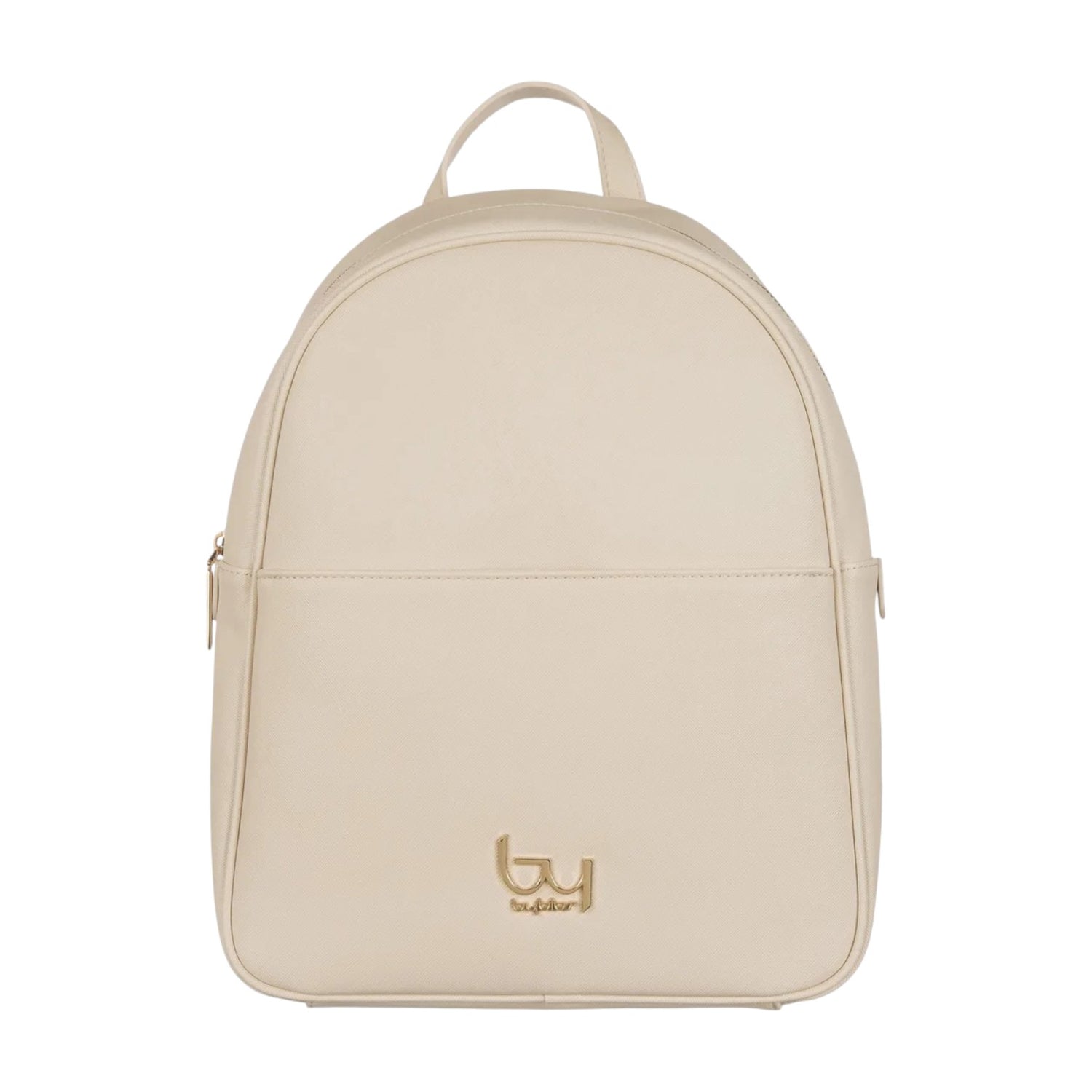 By Byblos Zaino Donna in Saffiano Beige con Tasca Frontale