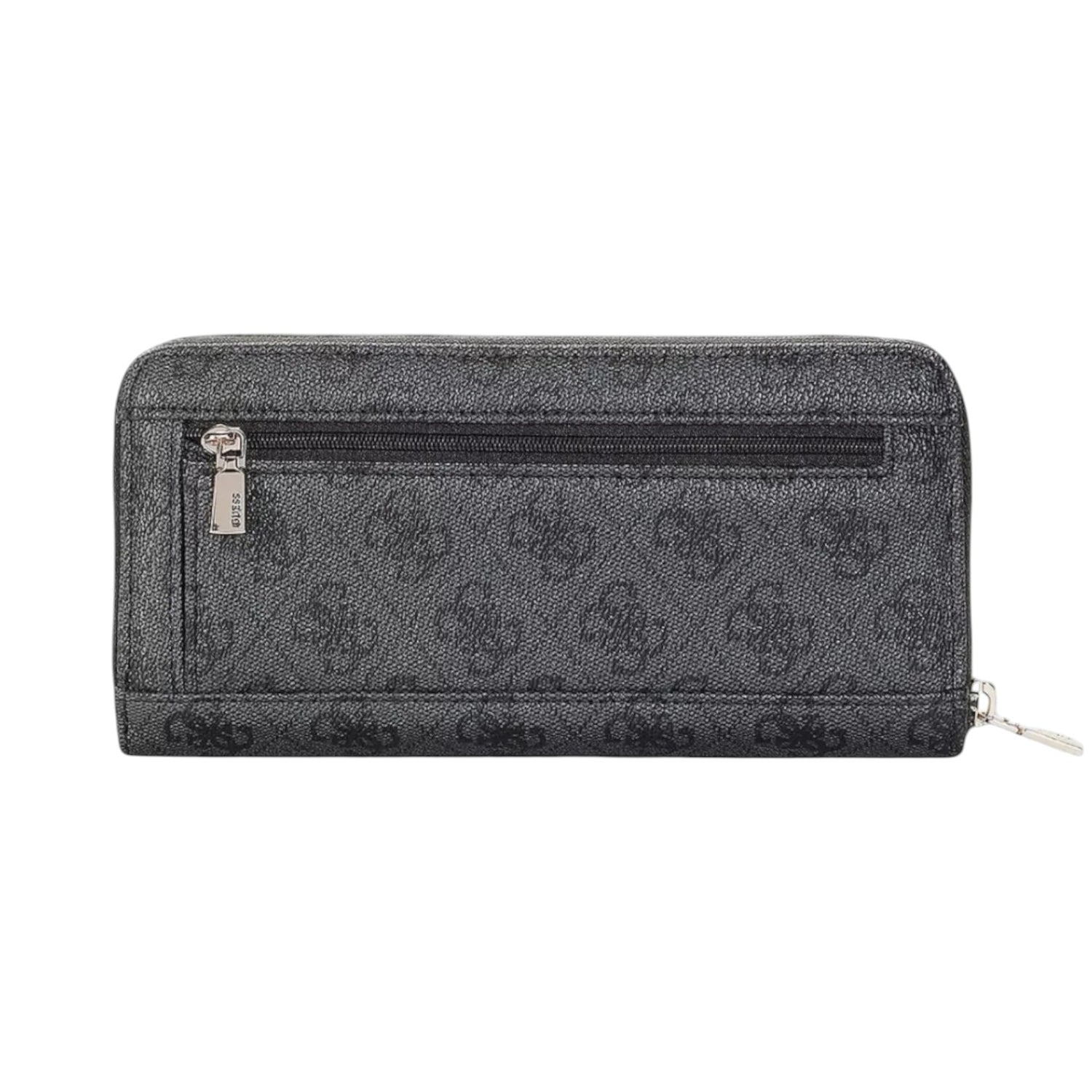 Guess Portafoglio Donna Brenton in Ecopelle Grigia Logata con Polsino