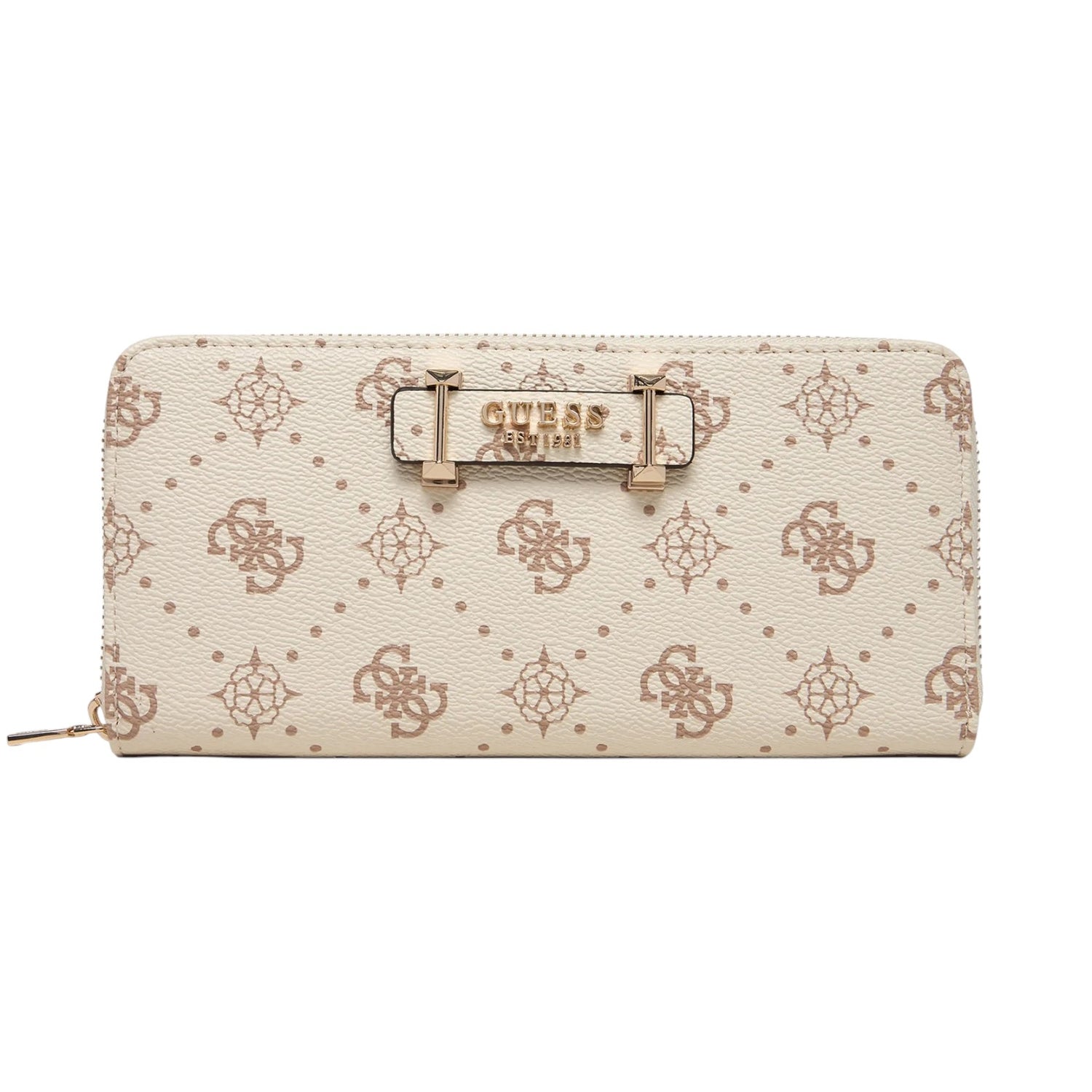 Guess Portafoglio Donna in Ecopelle Vaniglia con Polsino e Logo