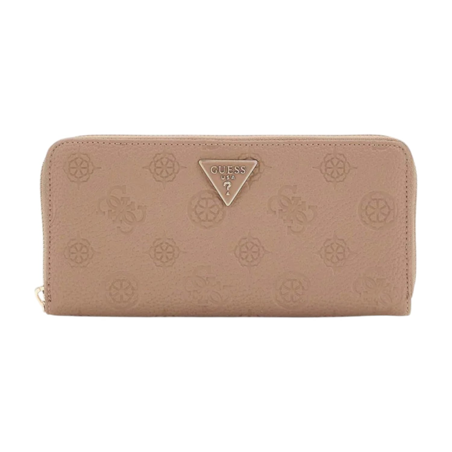 Guess Portafoglio Donna in Ecopelle Tortora Logato con Polsino