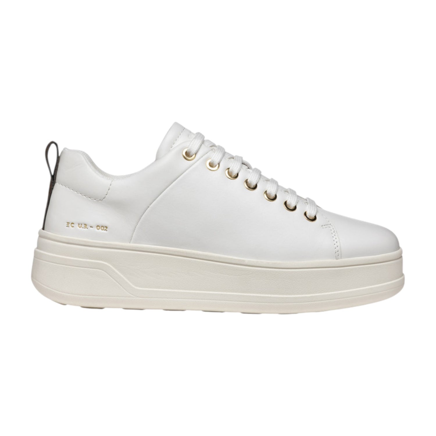 Geox Sneakers Spherica ecub-2 Donna in Pelle Bianca Platform