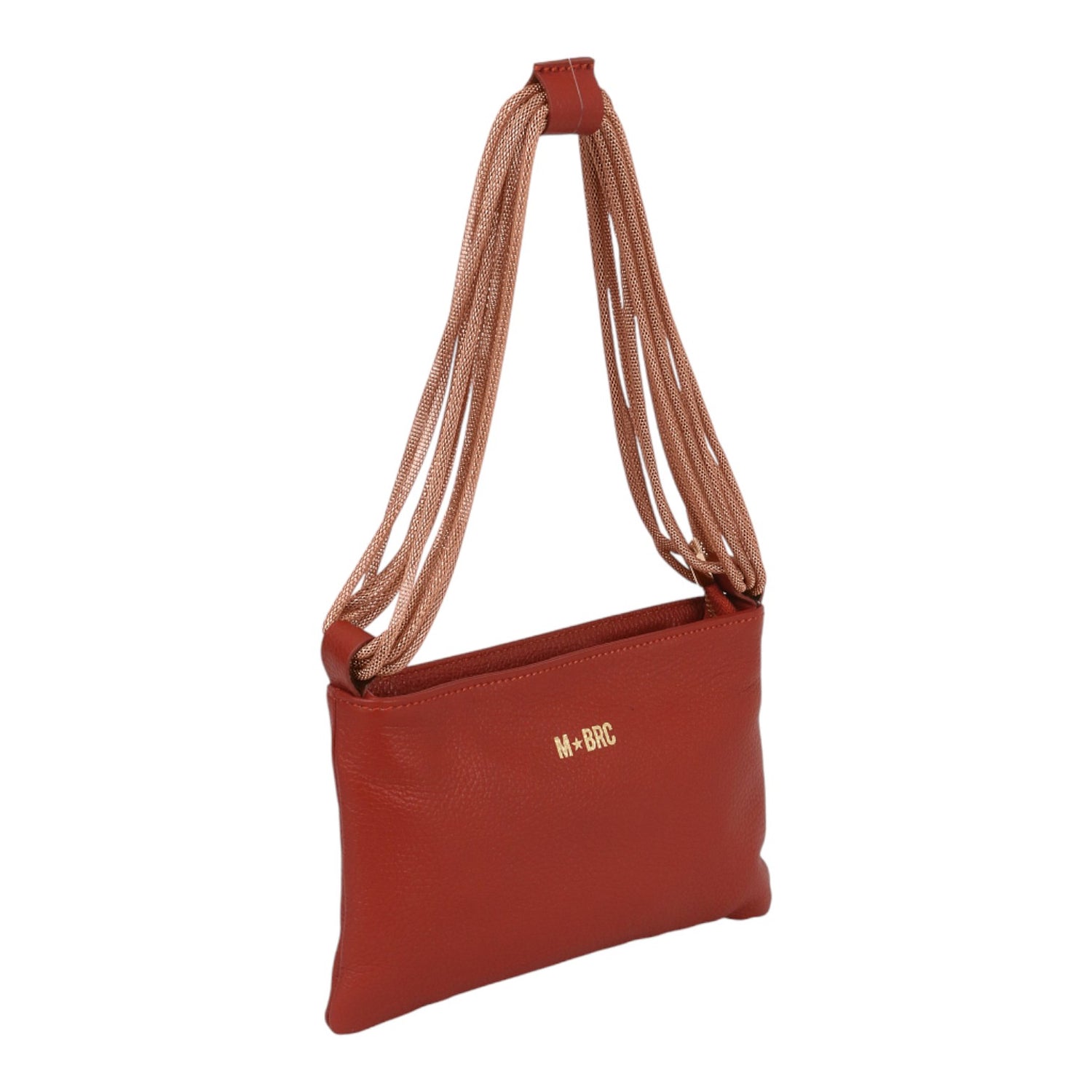 M Brc Borsa a Spalla Linea Obo Chic Donna in Pelle Coccio