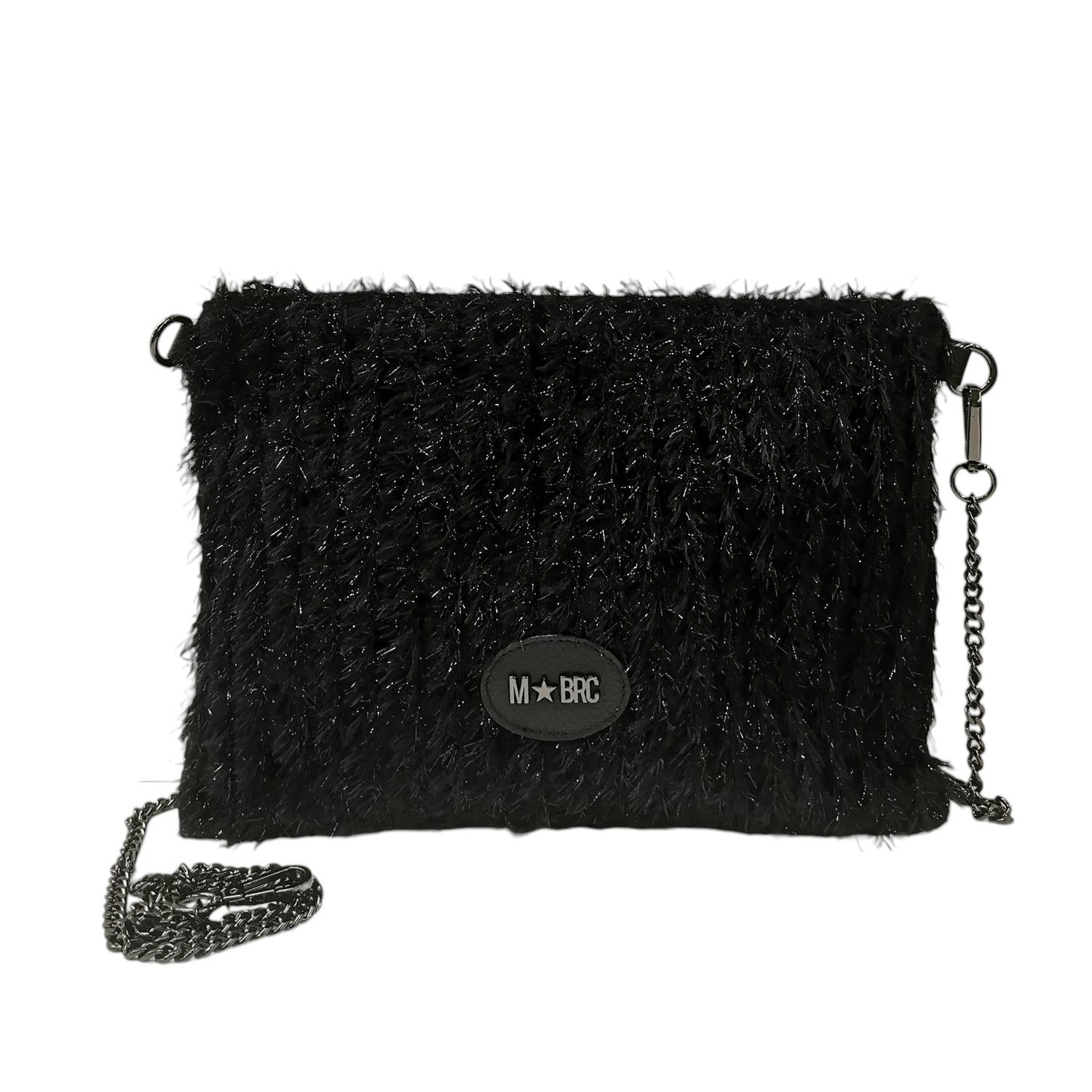 M Brc Pochette Donna Linea Outdoor in Tessuto Nero con Catena