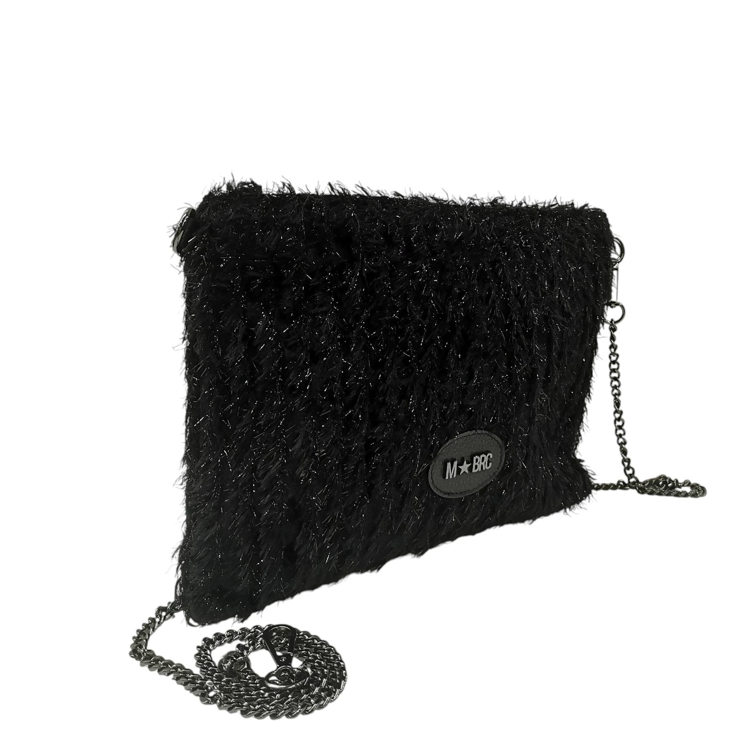 M Brc Pochette Donna Linea Outdoor in Tessuto Nero con Catena