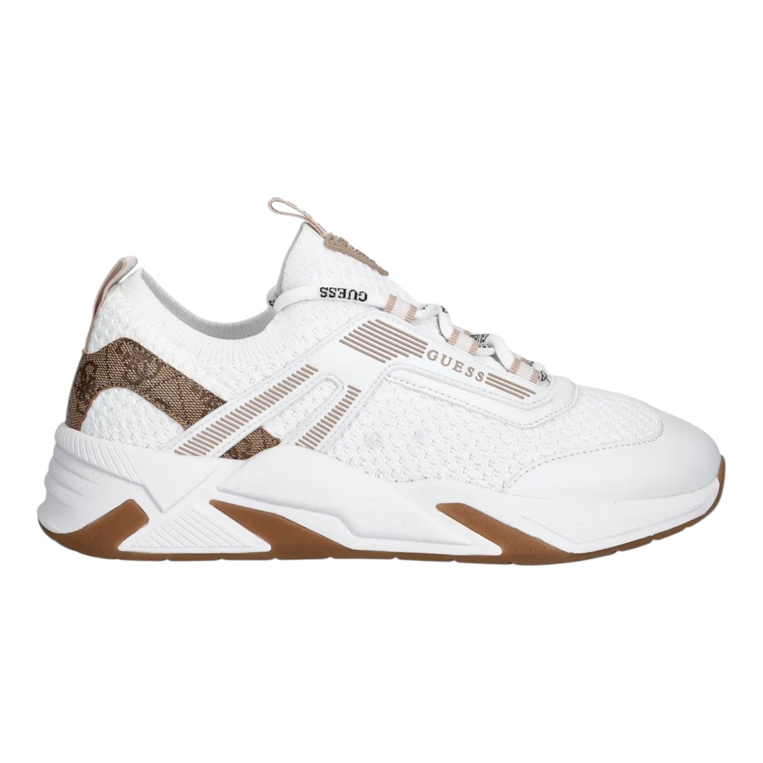 Guess Runner Genga Donna in Tessuto Bianca