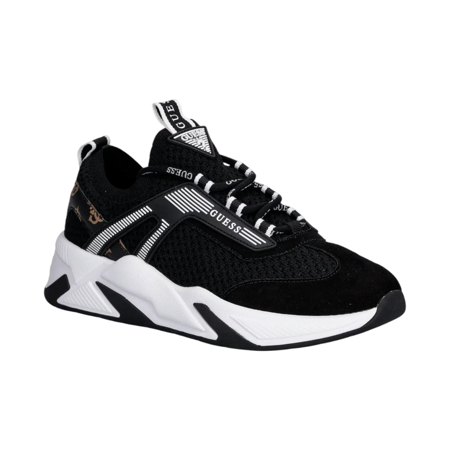 Guess Runner Genga Donna in Tessuto Nero
