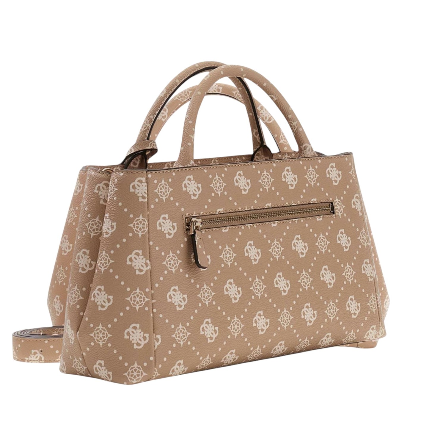 Guess Borsa a Mano Carrie Donna in Ecopelle Biscotto con Tracolla