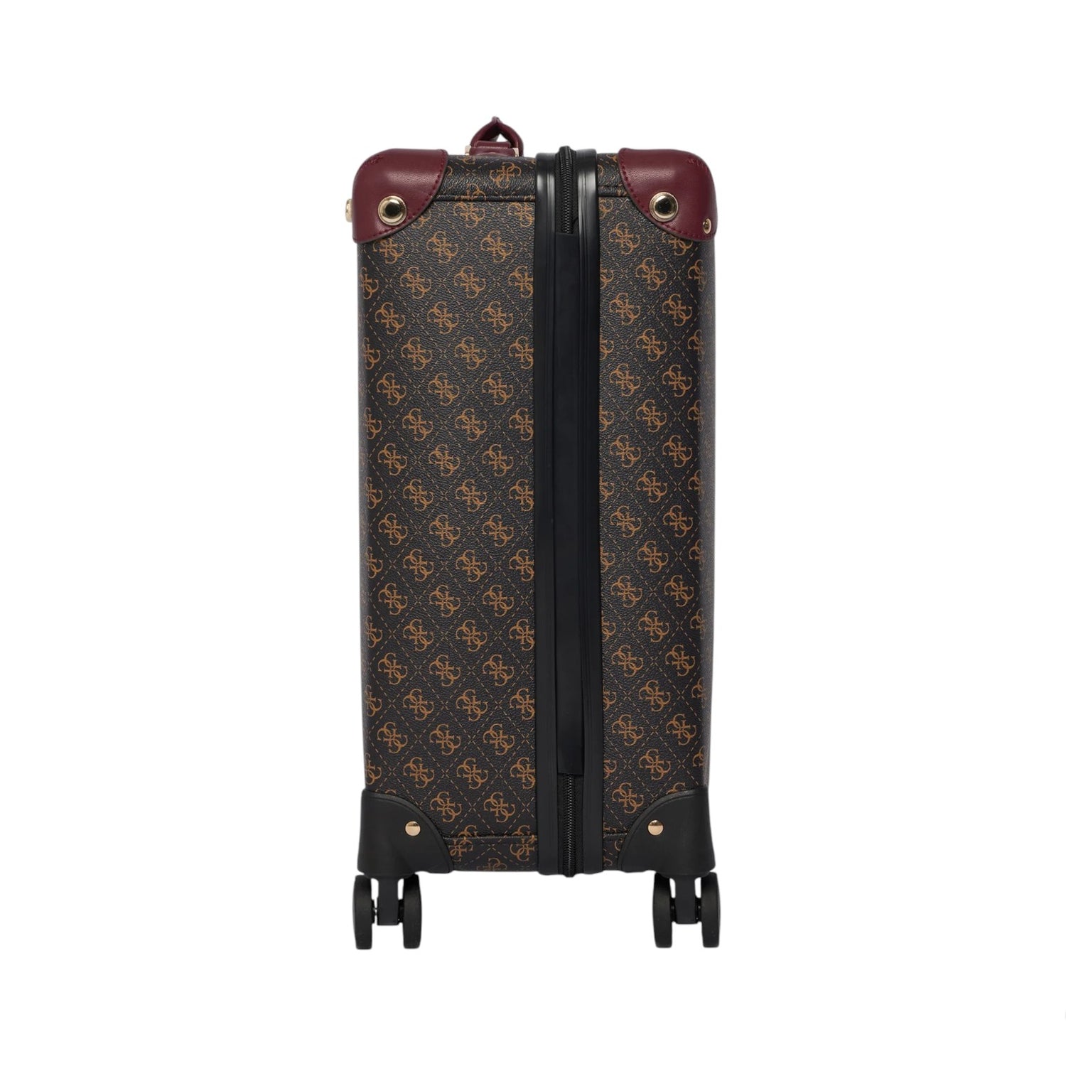 Guess Trolley Piccolo in Abs Marrone e Bordeaux con Stampa 4G Logo