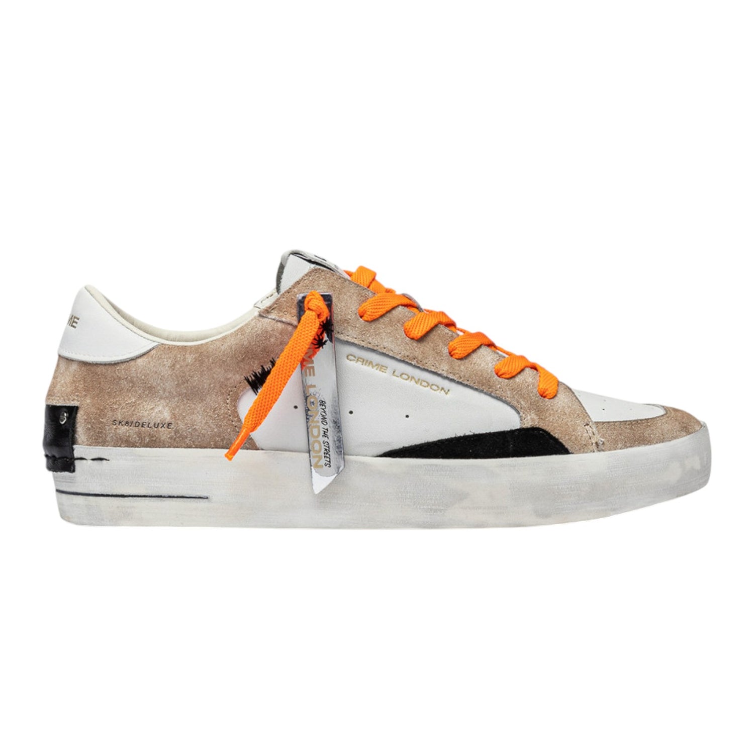 Crime London Sneakers Uomo Bianco Sabbia Sk8 Deluxe Desert Sand
