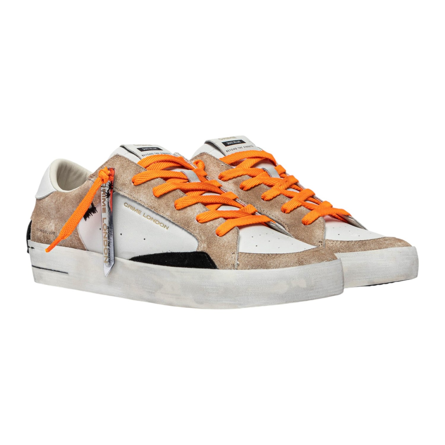 Crime London Sneakers Uomo Bianco Sabbia Sk8 Deluxe Desert Sand