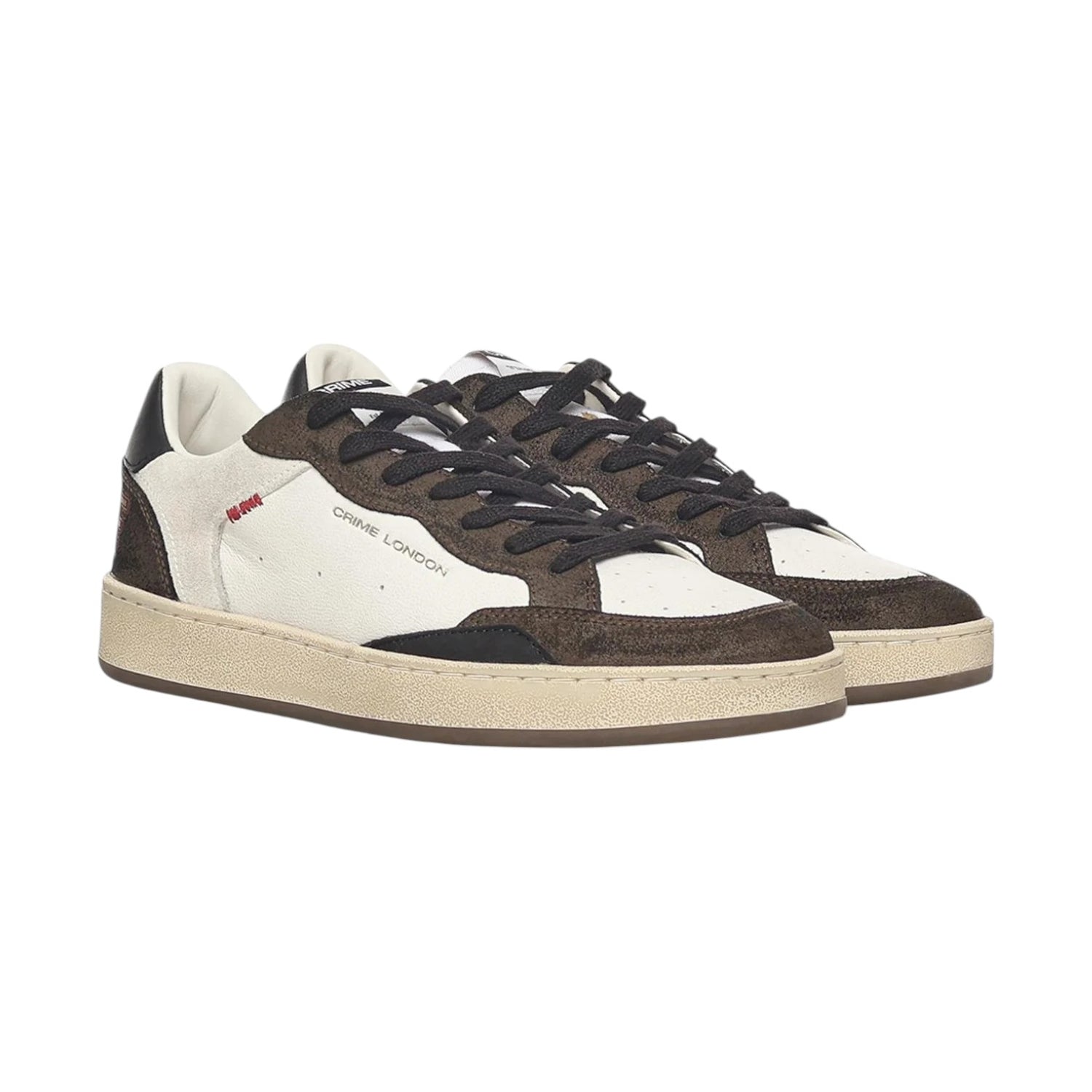 Crime London Sneakers Uomo Bianca Marrone Chelsea Numero - 41