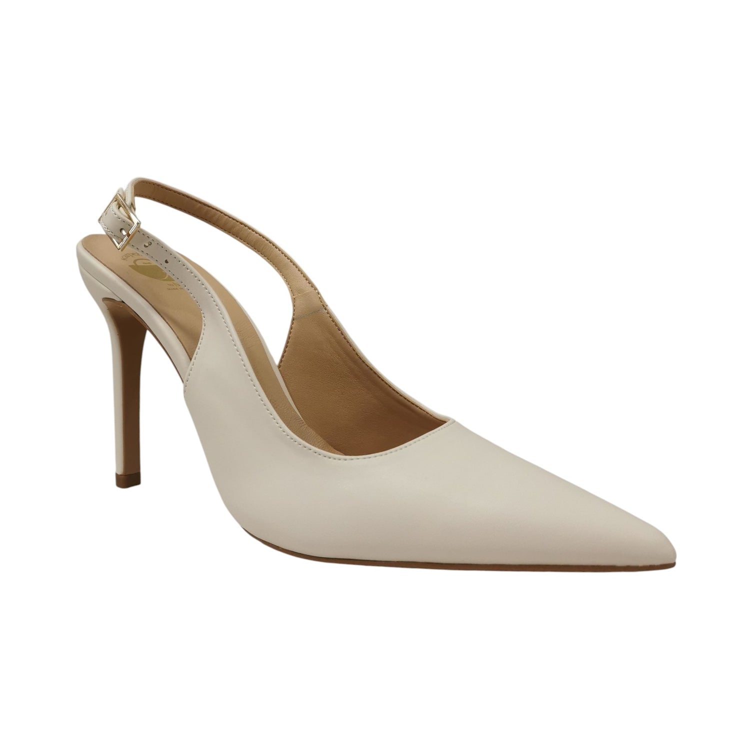 Scarpeborseonline Chanelle Donna in Ecopelle Burro con Tacco a Stiletto Alto 110mm