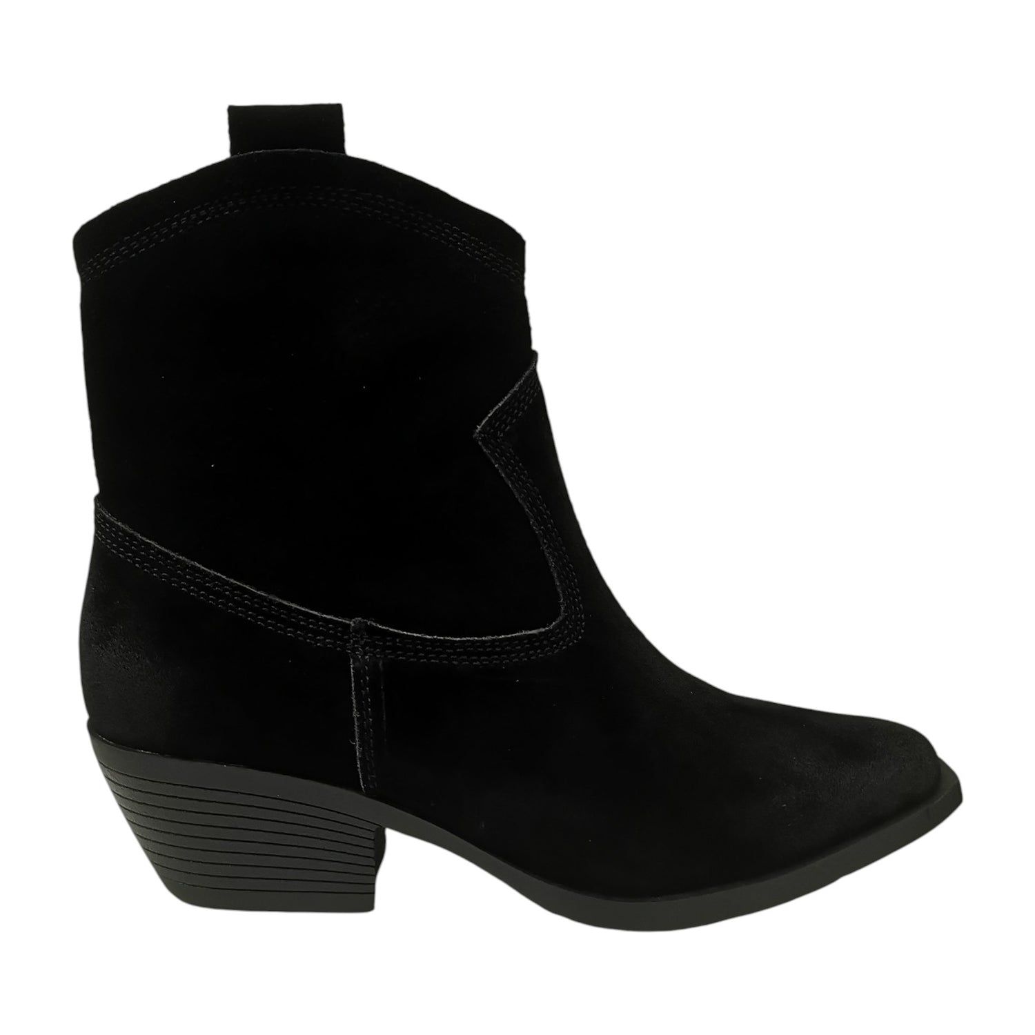 Ikaros Camperos Basso Donna in Camoscio Nero con Tacco Largo Alto 50mm