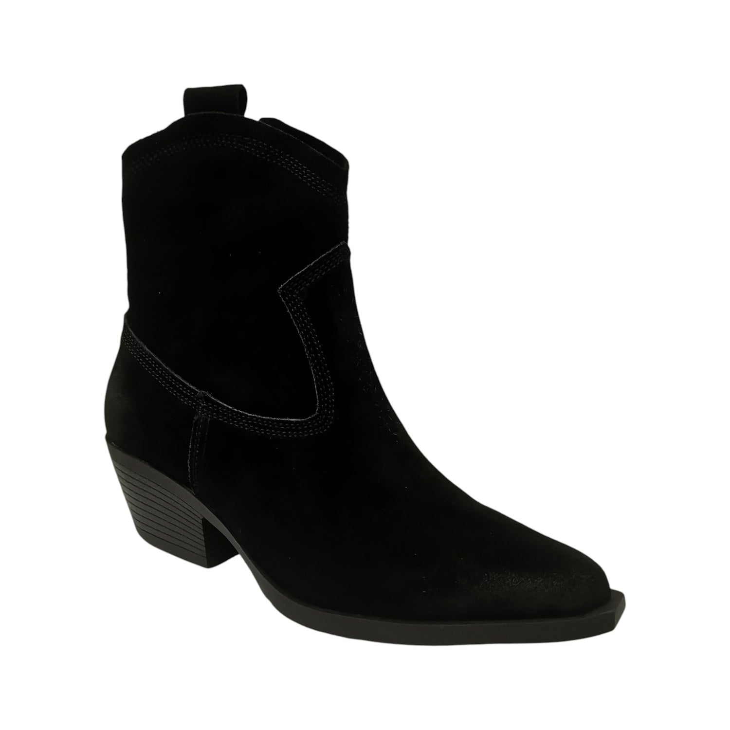 Ikaros Camperos Basso Donna in Camoscio Nero con Tacco Largo Alto 50mm