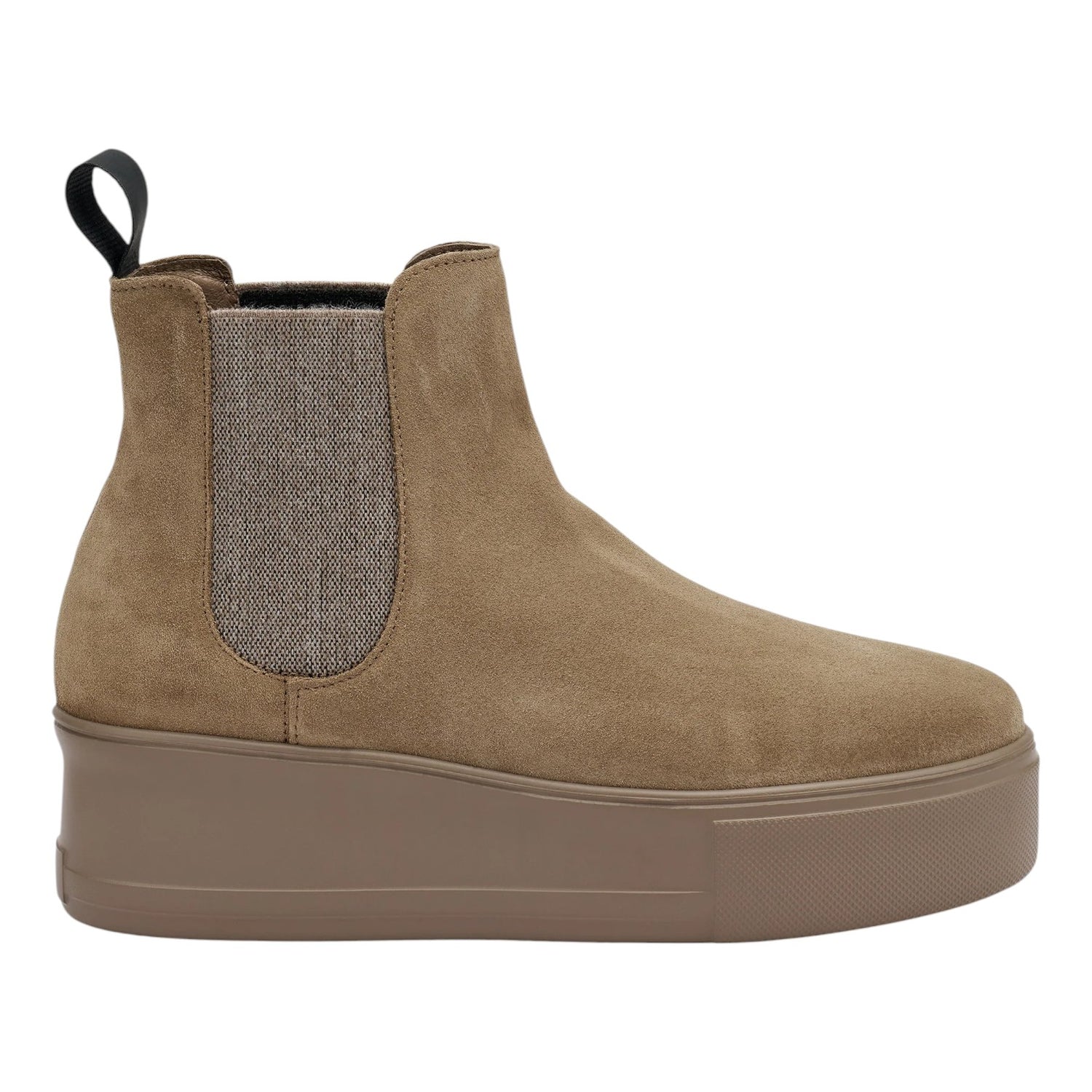 Frau Beatles Donna in Pelle Scamosciata Miele Platform