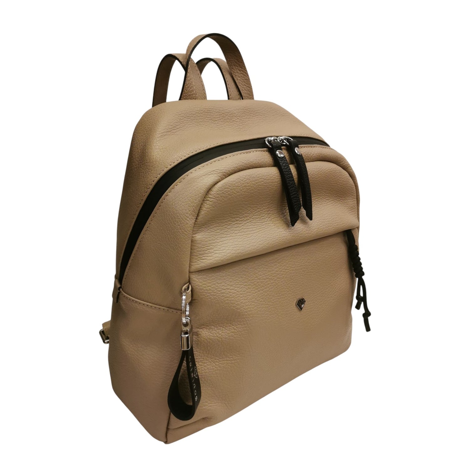 Caleidos Zaino Donna in Pelle Marmo con Tasca Frontale