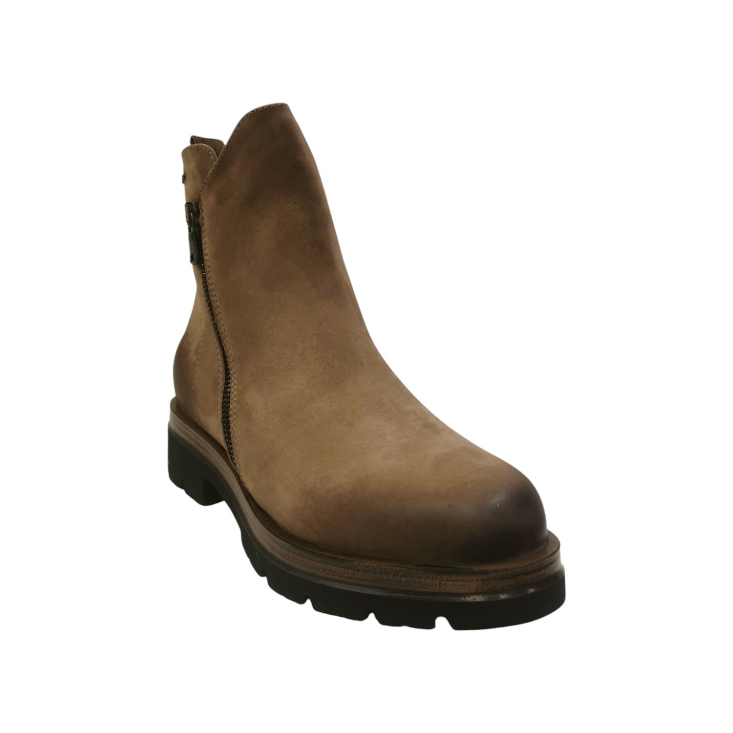 Igi&Co Stivaletto Donna in Nabuck Tortora con cerniera Laterale