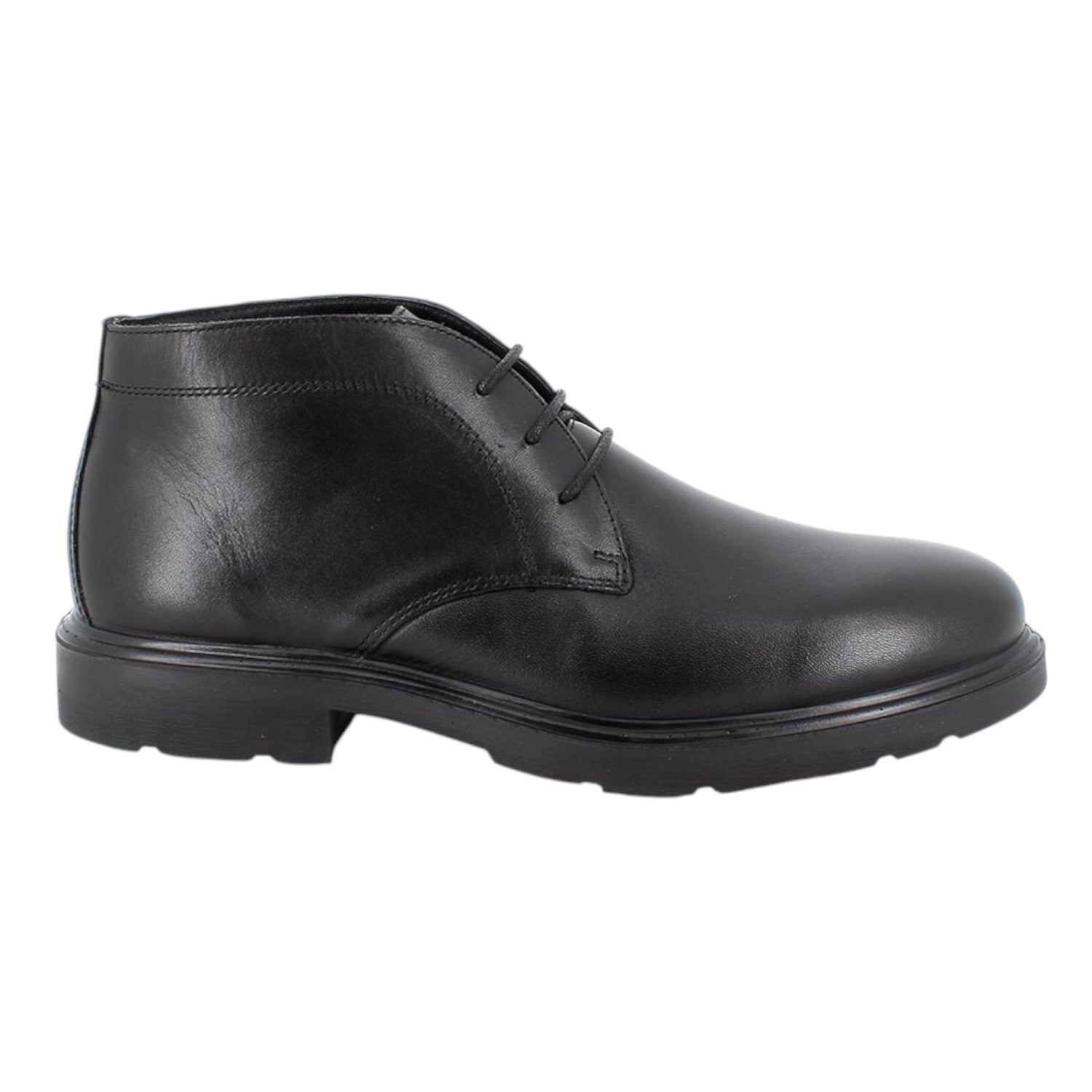 Igi&Co Polacchino Uomo in Morbida Pelle Nera Stringato