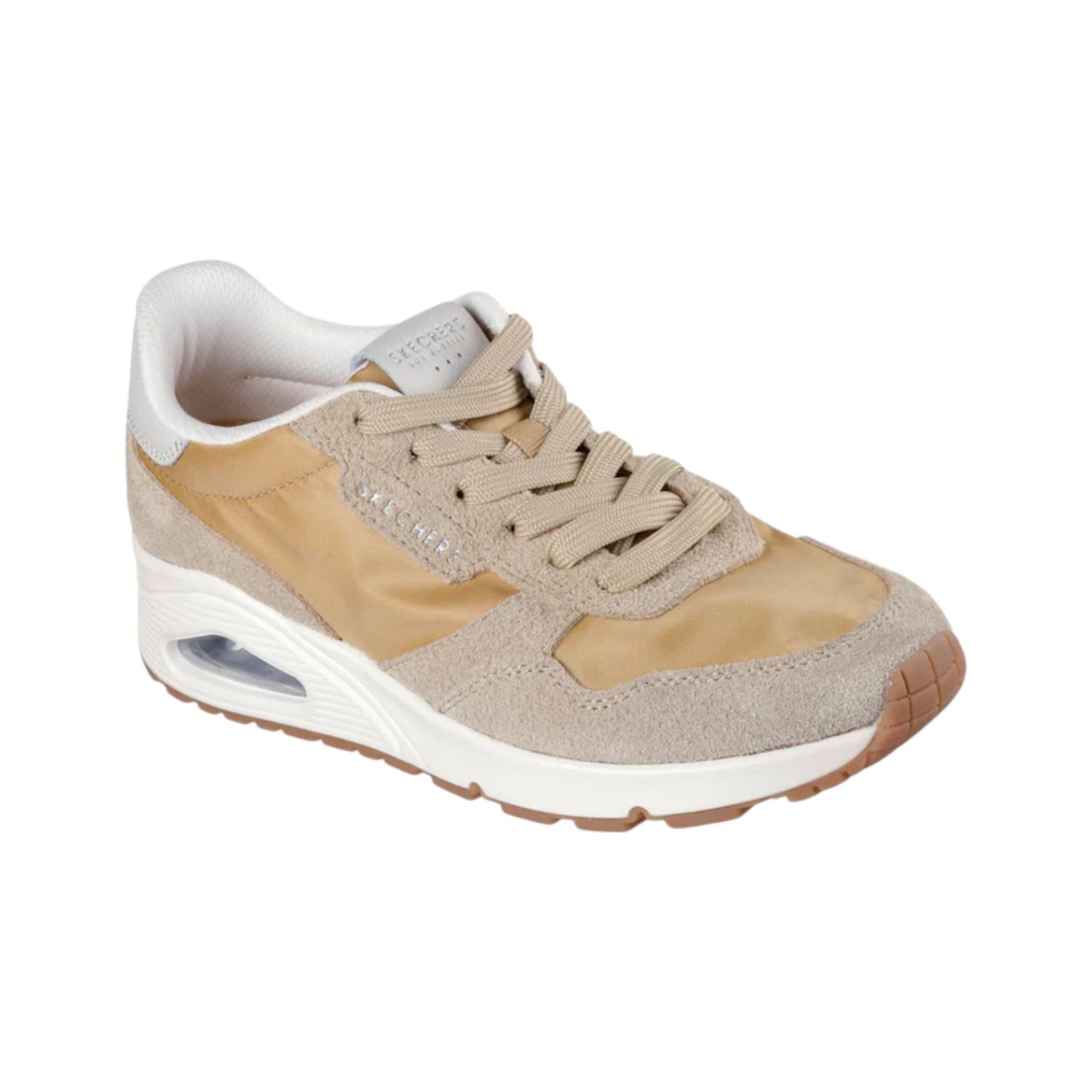 Skechers Sneakers Donna in Tessuto e Camoscio Mostarda Uno - Vintage Dayz