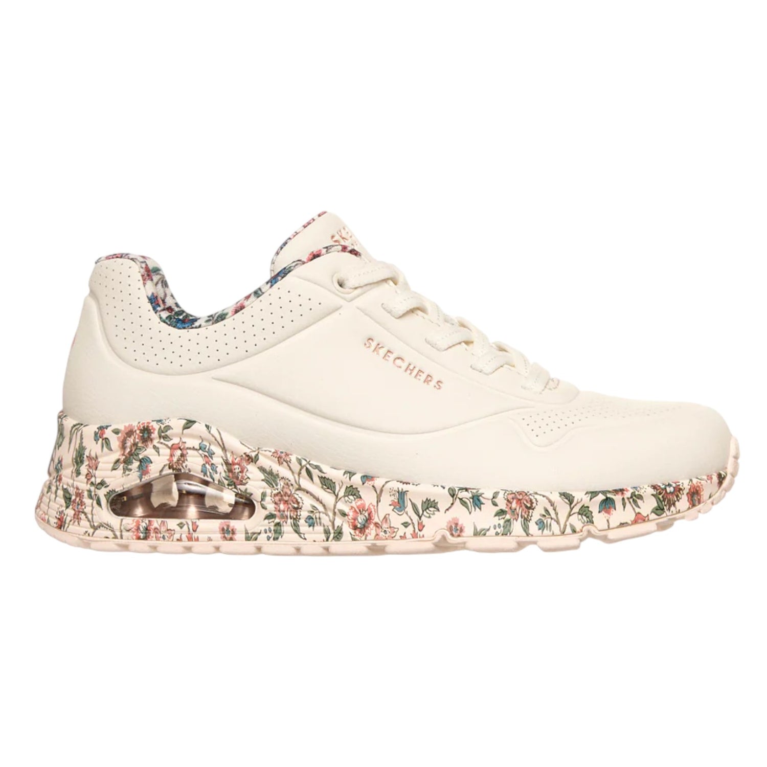 Skechers Sneakers Donna Bianca Multi Floreale Uno Safari Time