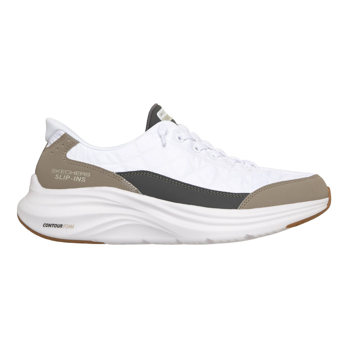 Skechers Slip-ins Uomo Bianco Tortora: Contour Foam - Cozy Fit